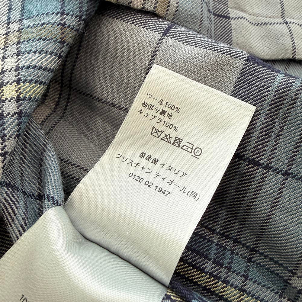 DIOR 2025SS Check Wool Zip Up Shirt Jacket 513C540A6474 Size 44 ディオール チェック ウール ジップアップ シャツ ジャケット サイズ44