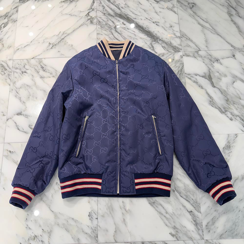 GUCCI 2024SS GG Nylon Reversible Zip Up Jacket 770283 ZAPA0 Size 44 グッチ GG ナイロン リバーシブル ジップアップ ジャケット サイズ44