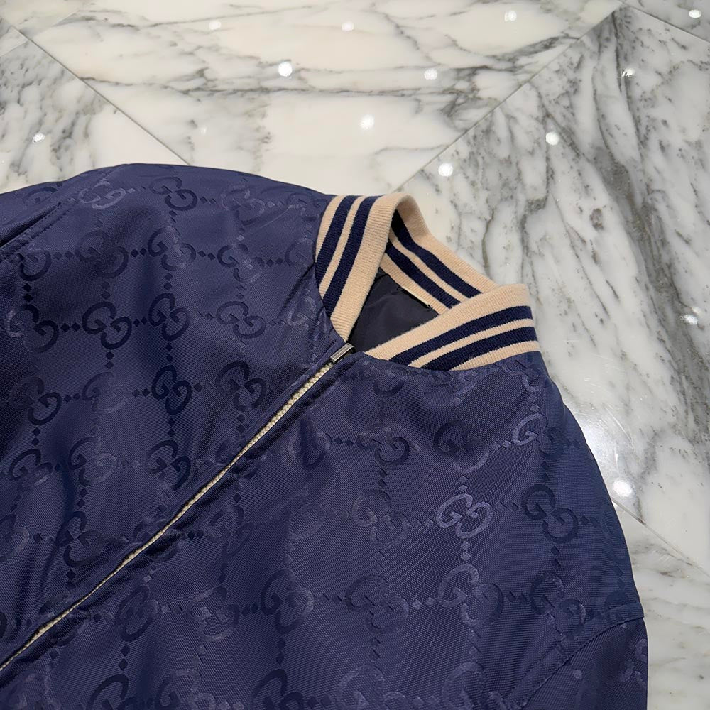 GUCCI 2024SS GG Nylon Reversible Zip Up Jacket 770283 ZAPA0 Size 44 グッチ GG ナイロン リバーシブル ジップアップ ジャケット サイズ44
