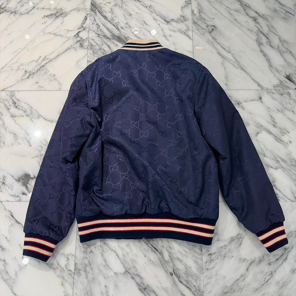 GUCCI 2024SS GG Nylon Reversible Zip Up Jacket 770283 ZAPA0 Size 44 グッチ GG ナイロン リバーシブル ジップアップ ジャケット サイズ44