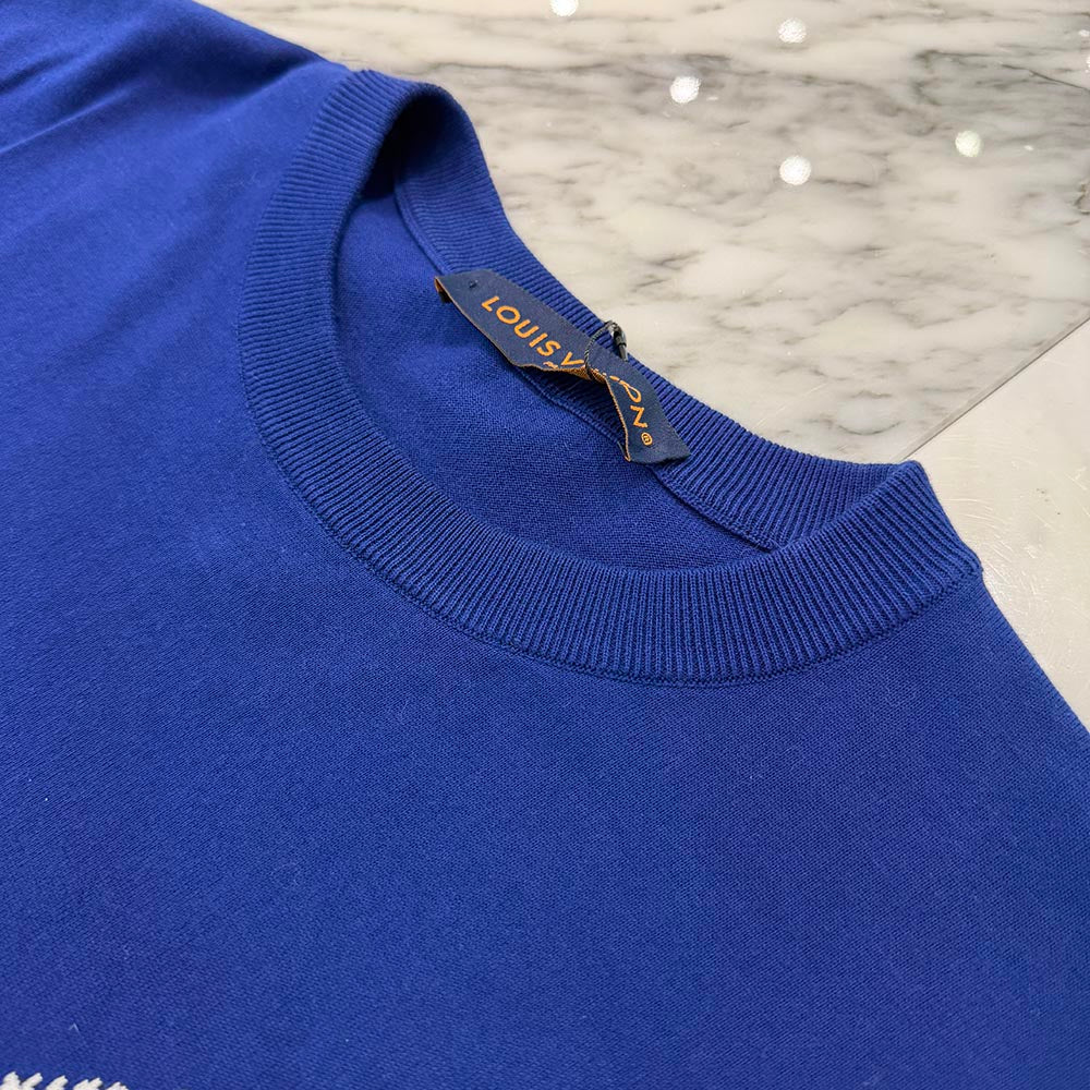 LOUIS VUITTON 2025SS Signature Crewneck Cotton Tee 1AGMIF Size S ルイヴィトン シグネチャー クルーネック コットンTシャツ サイズS