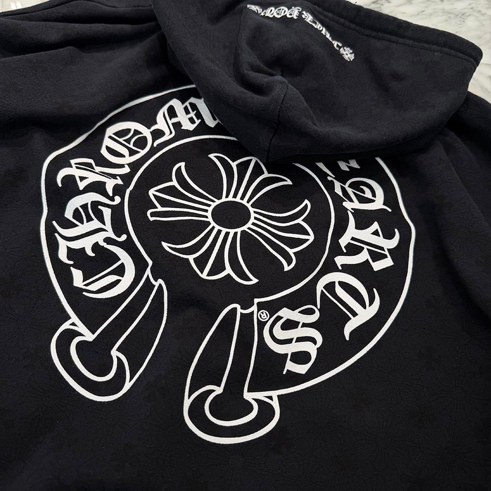 CHROME HEARTS Vertical Logo CH Plus Zip Up Hoodie Size XL クロムハーツ ヴァーティカルロゴ CHプラス総柄 ジップアップフーディ サイズXL