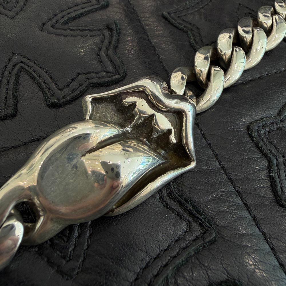 CHROME HEARTS × Rolling Stones Lip & Tongue Classic Chain Clip