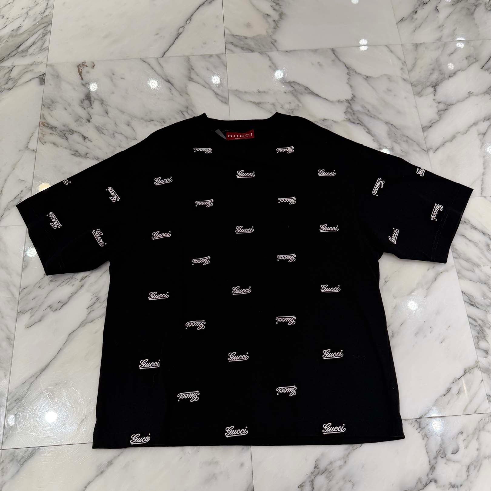 GUCCI 2024SS Script Logo Embroidery Tee 788072 XJGJ0 Size XXXS