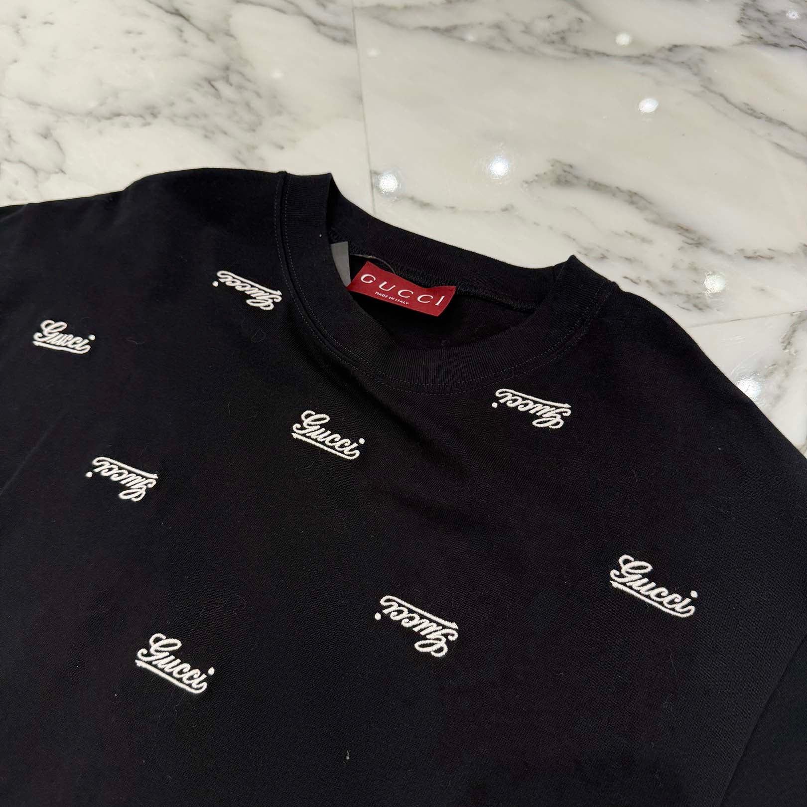 GUCCI 2024SS Script Logo Embroidery Tee 788072 XJGJ0 Size XXXS グッチ スクリプトロゴ刺繍 Tシャツ サイズXXXS