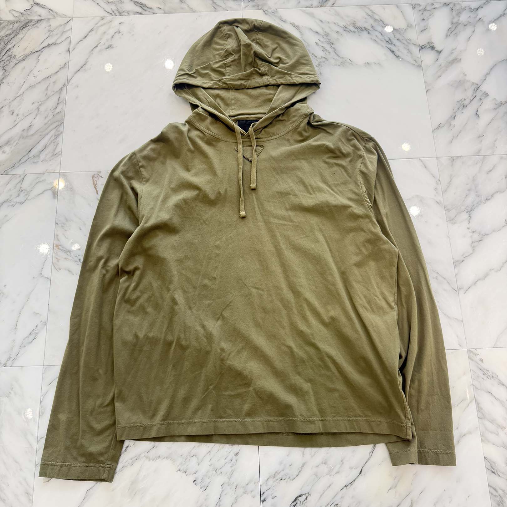 PRADA 2023AW Triangle Patch Technical Cotton Hoodie UJL44B Size XS プラダ トライアングルパッチ テクニカルコットンフーディー サイズXS