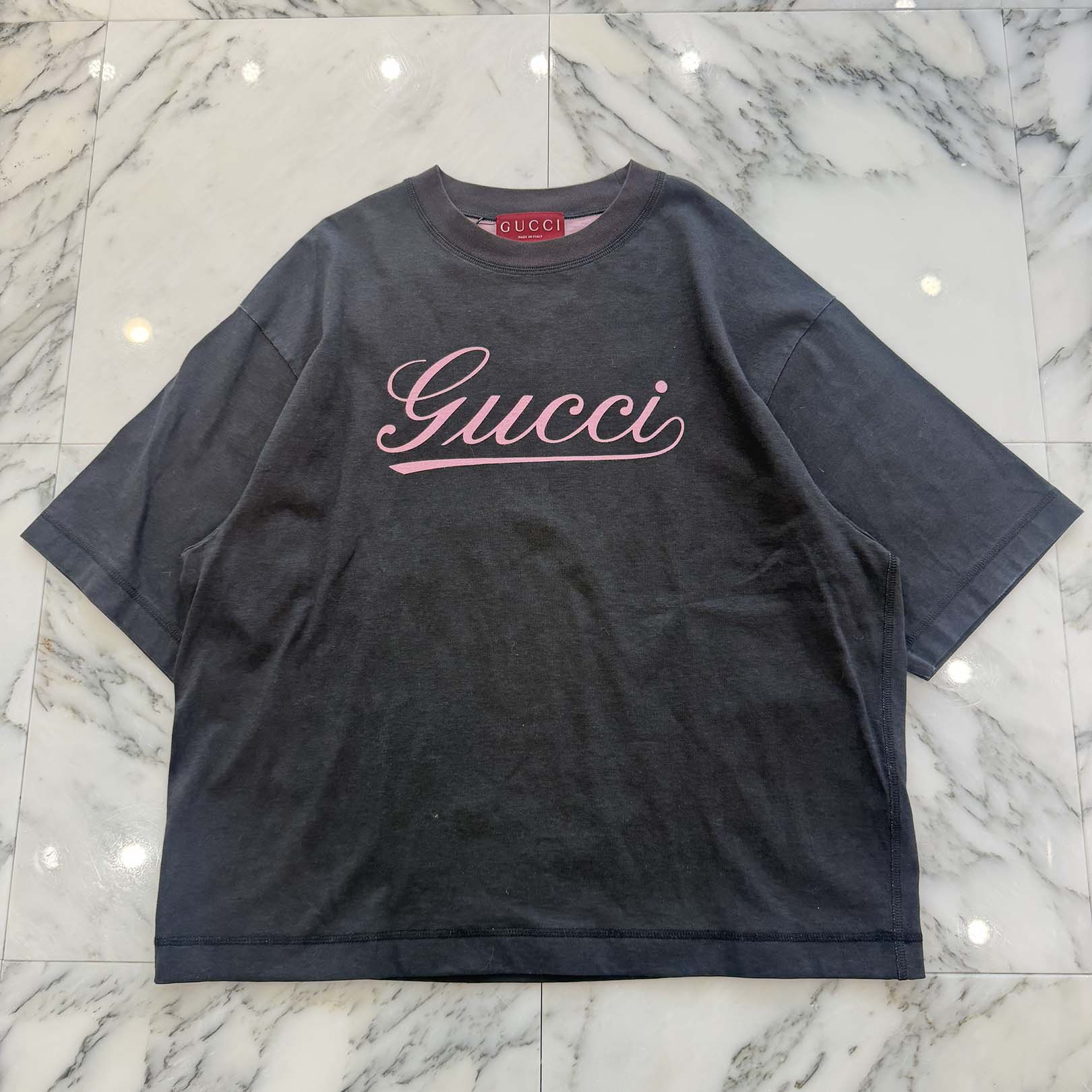 GUCCI 2024AW Script Logo Cotton Tee 798769 XJGQ3 Size XS グッチ