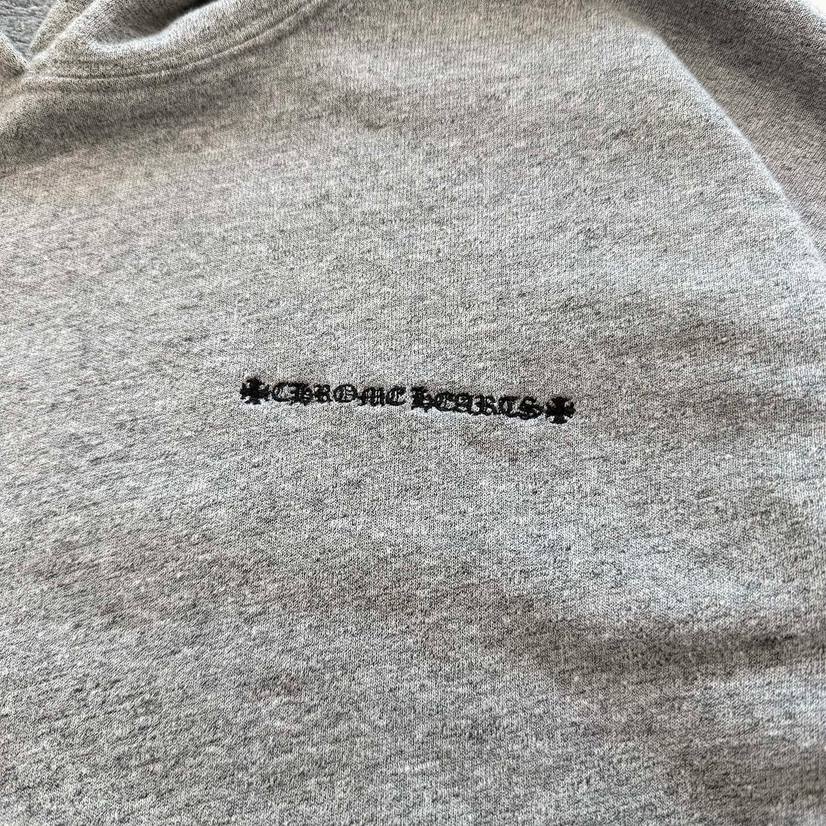 CHROME HEARTS Y NOT Cemetery Cross Leather Patch Pullover Hoodie Size M クロムハーツ ワイノット セメタリークロスレザーパッチ プルオーバーフーディ サイズM