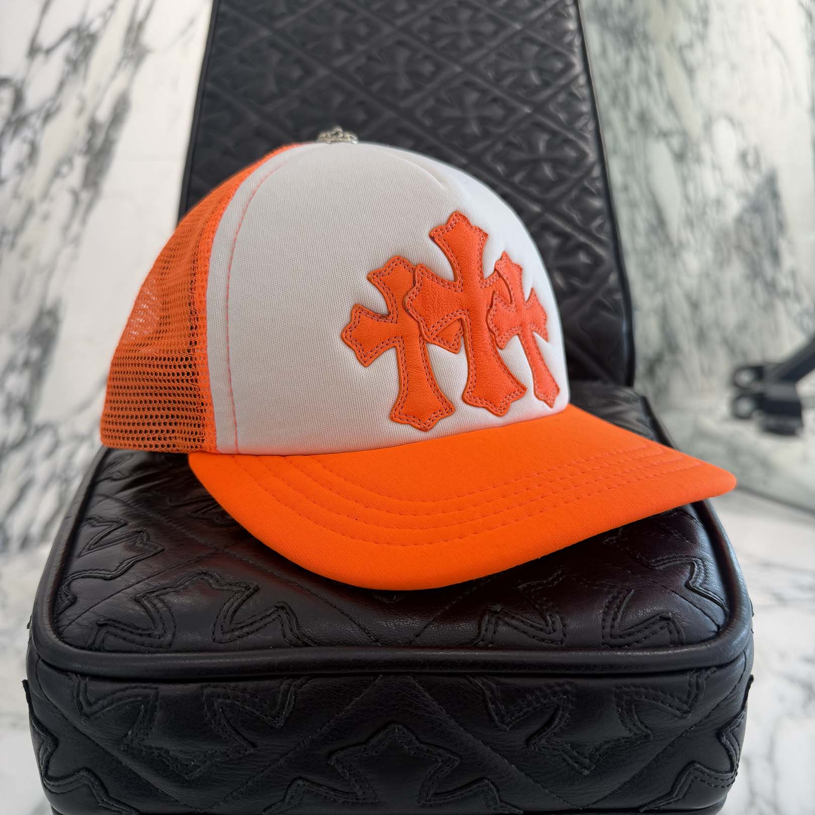 CHROME HEARTS Triple Cross Patch Trucker Cap ONE SIZE (53-60) クロムハーツ トリプルクロスパッチトラッカーキャップ サイズONE SIZE (53-60)