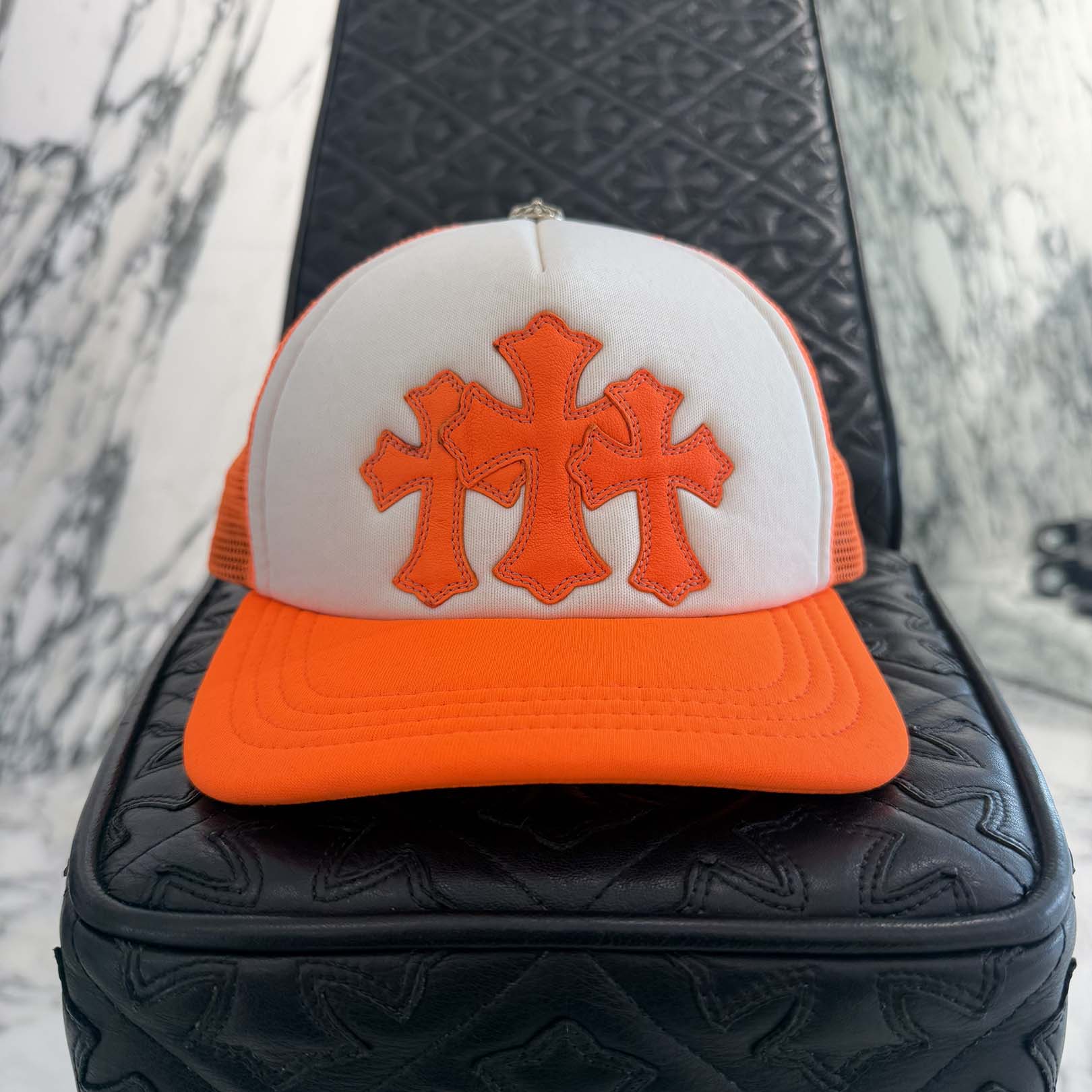 CHROME HEARTS Triple Cross Patch Trucker Cap ONE SIZE (53-60) クロムハーツ トリプルクロスパッチトラッカーキャップ サイズONE SIZE (53-60)