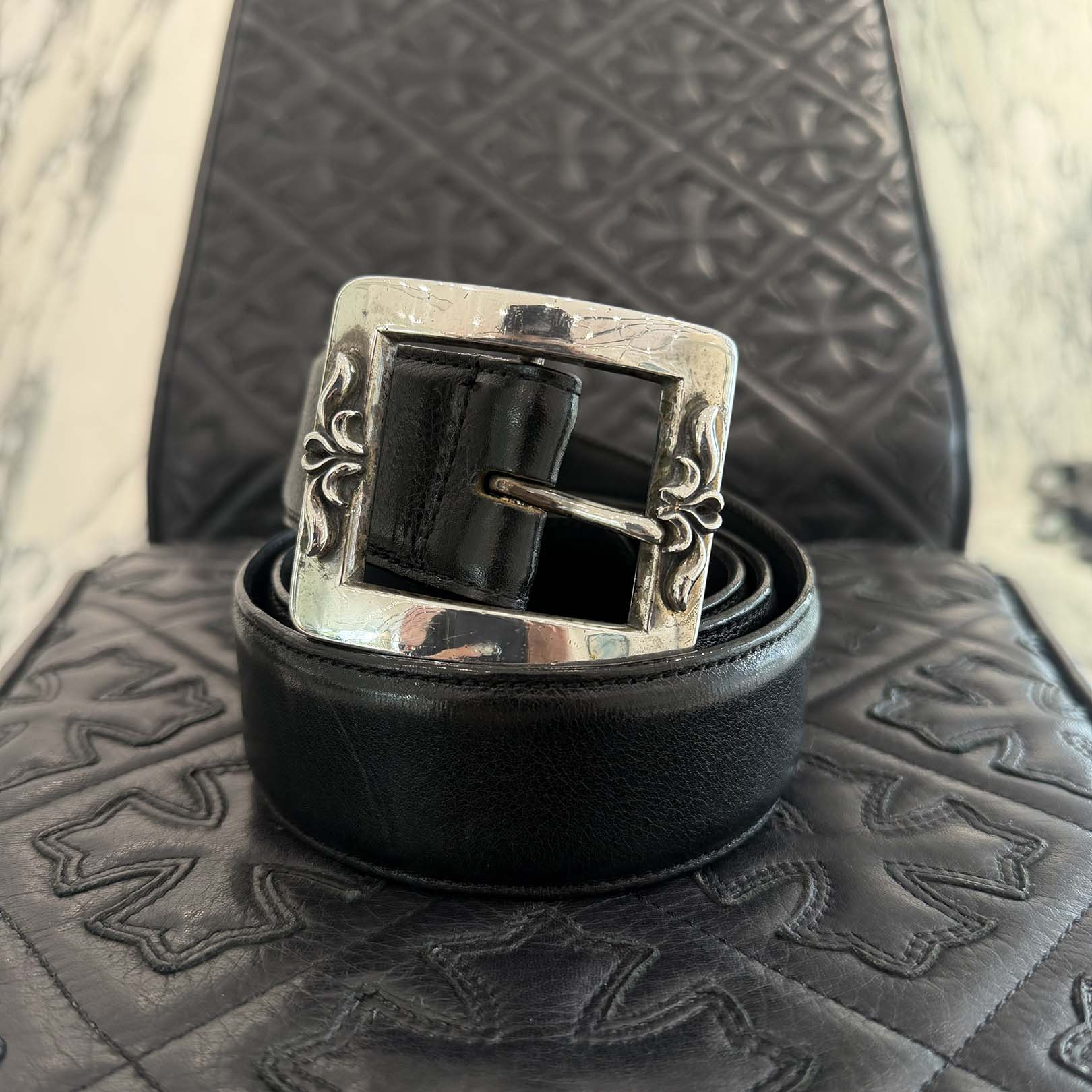 CHROME HEARTS 1.5 OTJ Leather Belt Size 38 inch クロムハーツ 1.5 OTJ レザーベルト サイズ38インチ