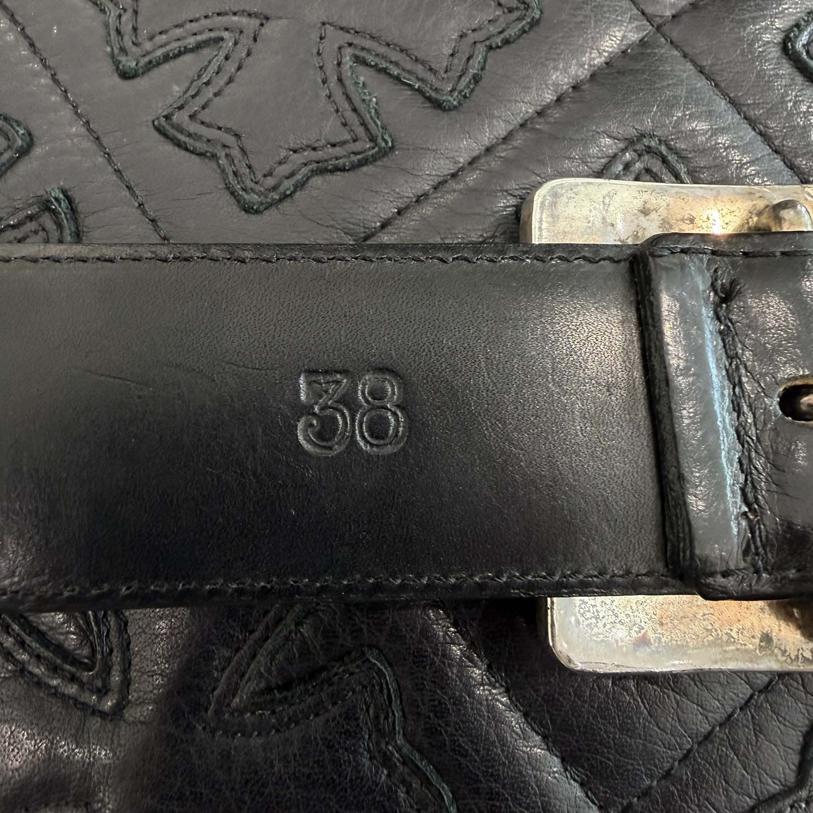 CHROME HEARTS 1.5 OTJ Leather Belt Size 38 inch クロムハーツ 1.5 OTJ レザーベルト サイズ38インチ