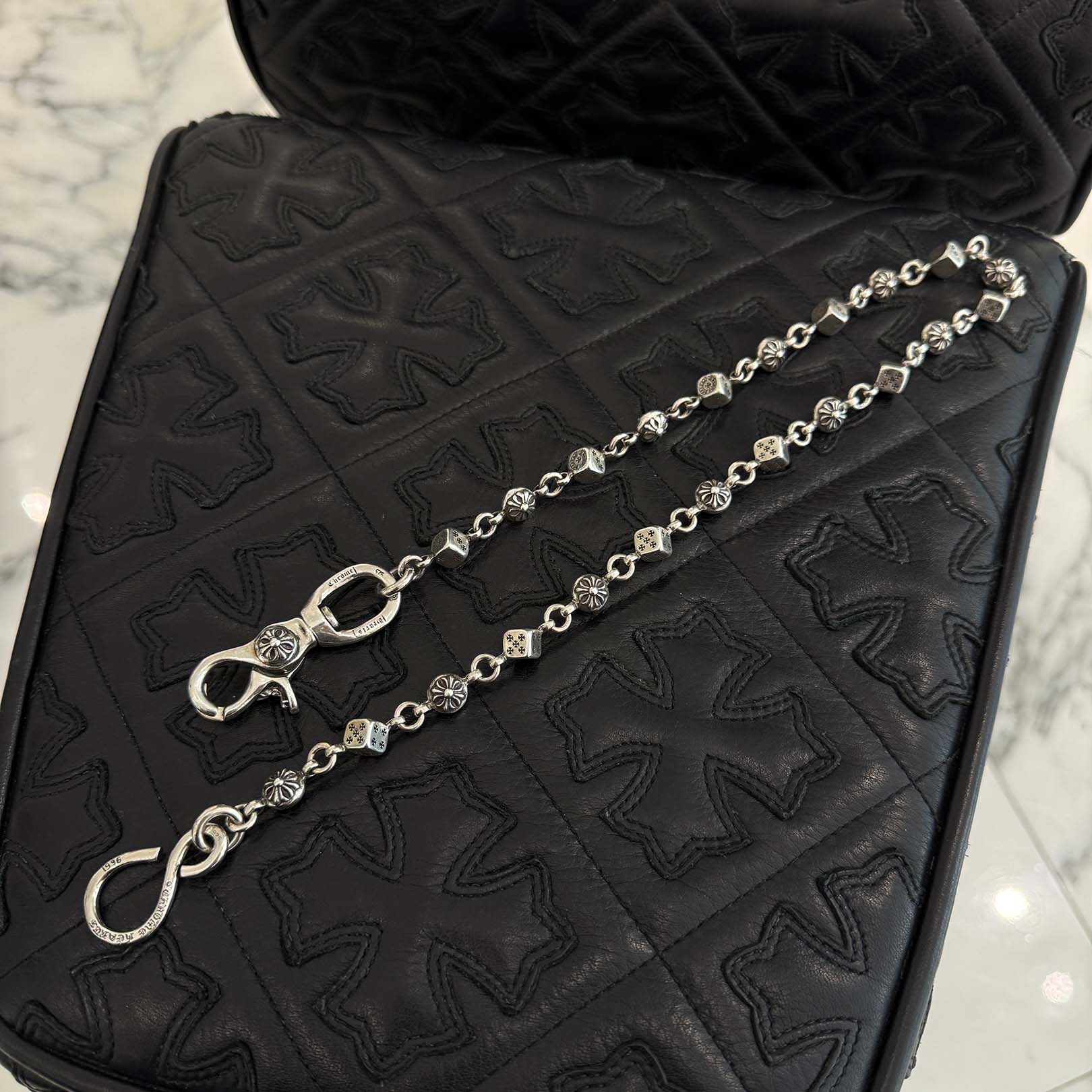 CHROME HEARTS 1 Clip Dice Cross Ball Wallet Chain 22 Link クロムハーツ 1クリップ ダイス クロスボール ウォレットチェーン 22リンク