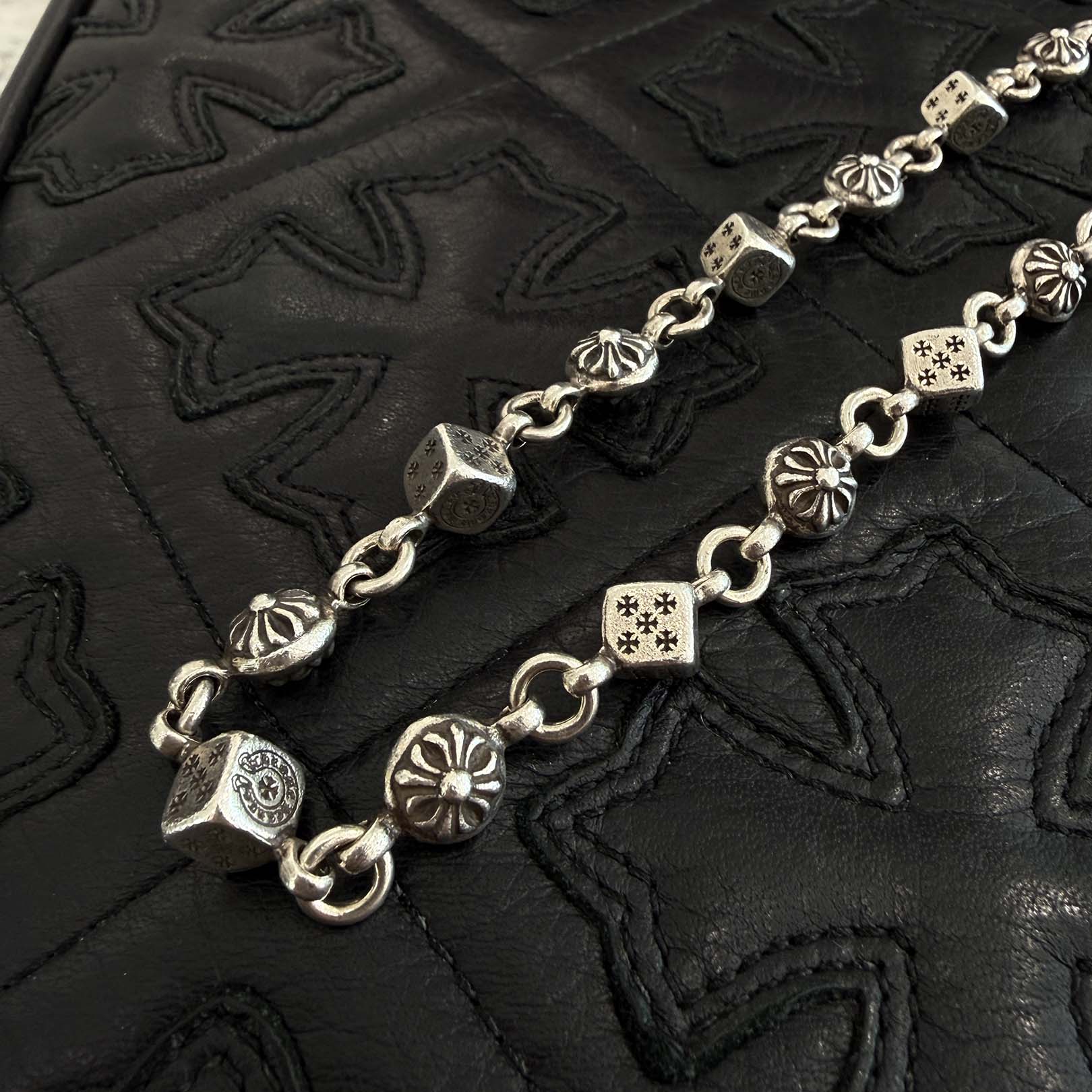 CHROME HEARTS 1 Clip Dice Cross Ball Wallet Chain 22 Link クロムハーツ 1クリップ ダイス クロスボール ウォレットチェーン 22リンク