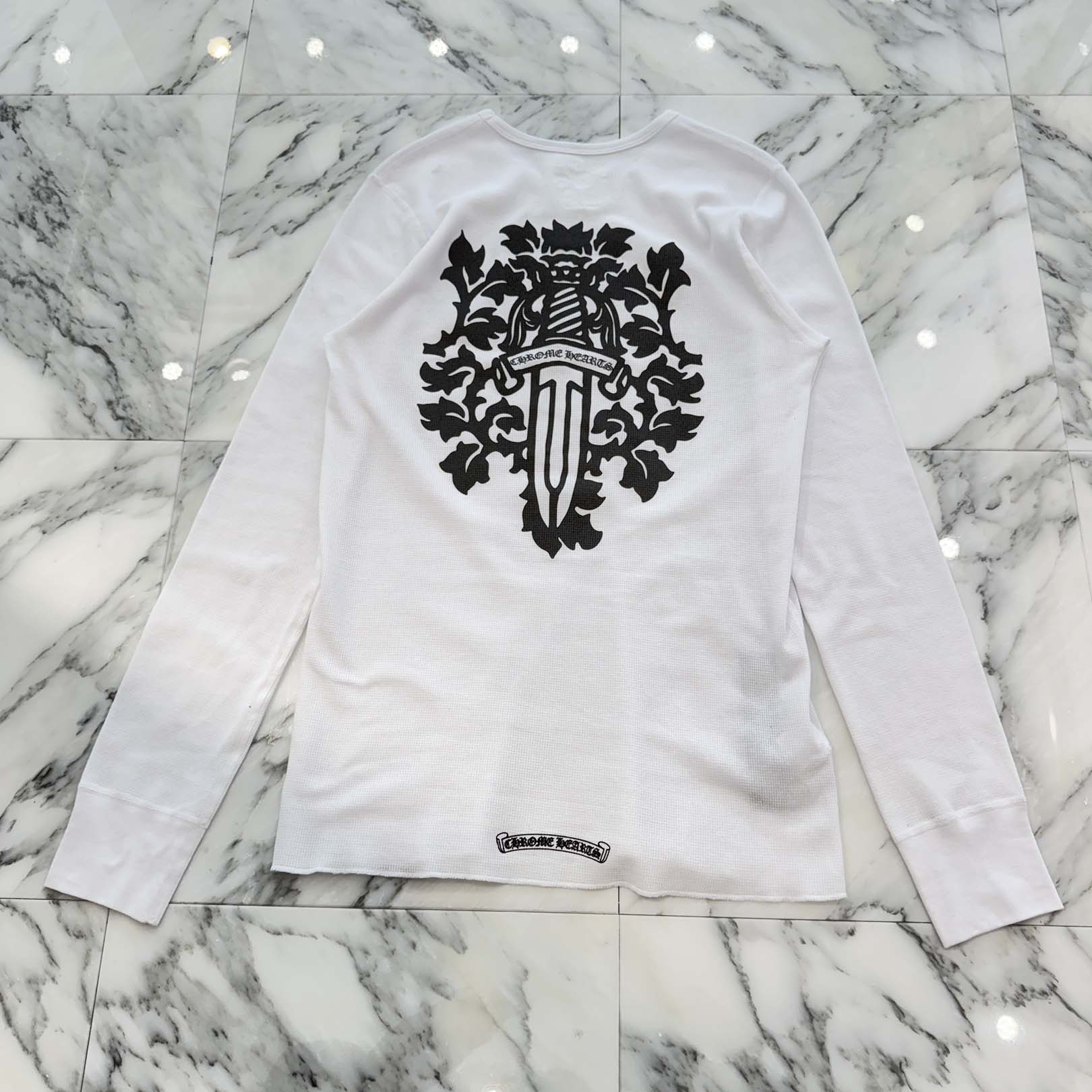 CHROME HEARTS 2025SS Vine Dagger Print Thermal Long Sleeve Tee Size XL クロムハーツ ヴァインダガー プリント サーマル ロングスリーグ Tシャツ サイズXL