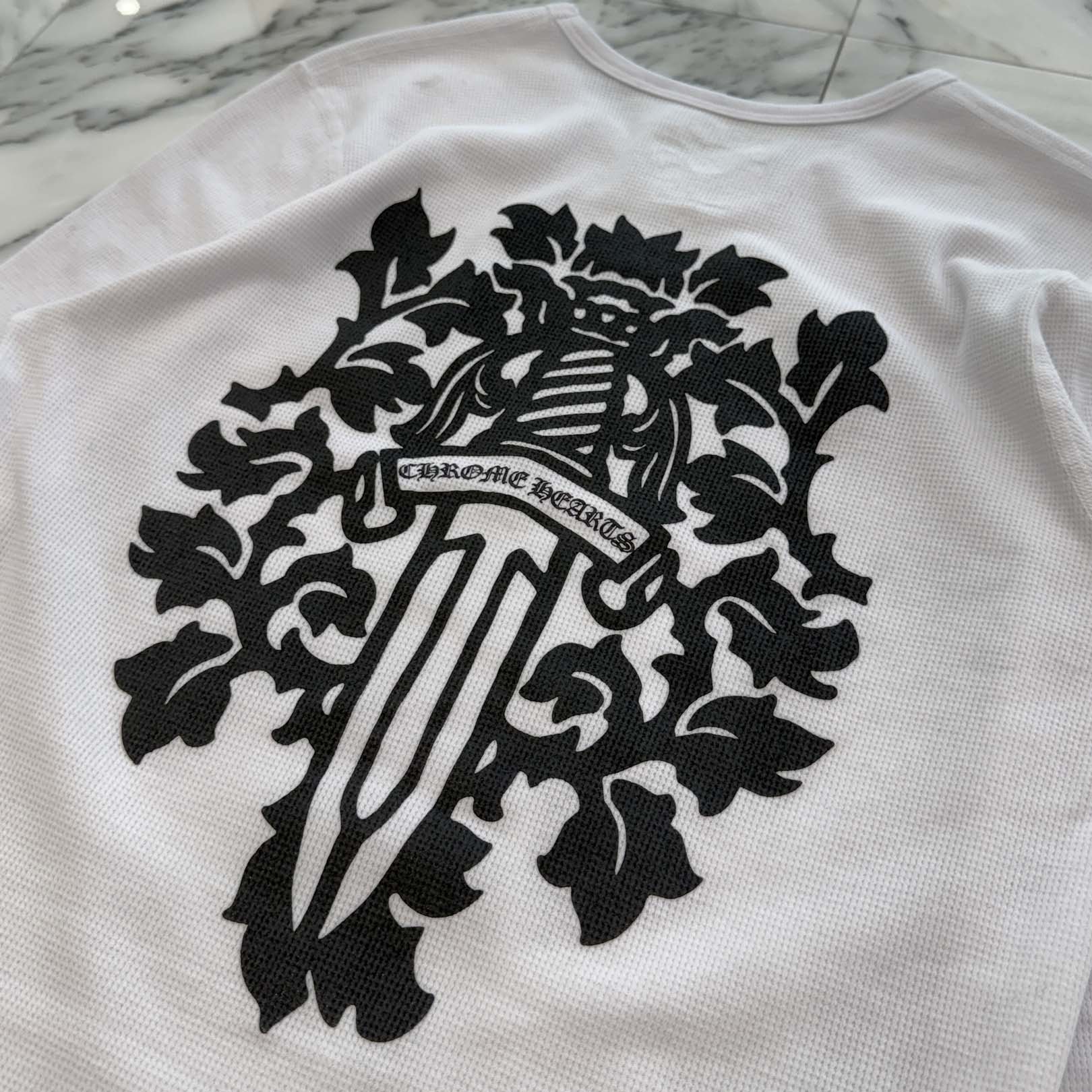 CHROME HEARTS 2025SS Vine Dagger Print Thermal Long Sleeve Tee Size XL クロムハーツ ヴァインダガー プリント サーマル ロングスリーグ Tシャツ サイズXL
