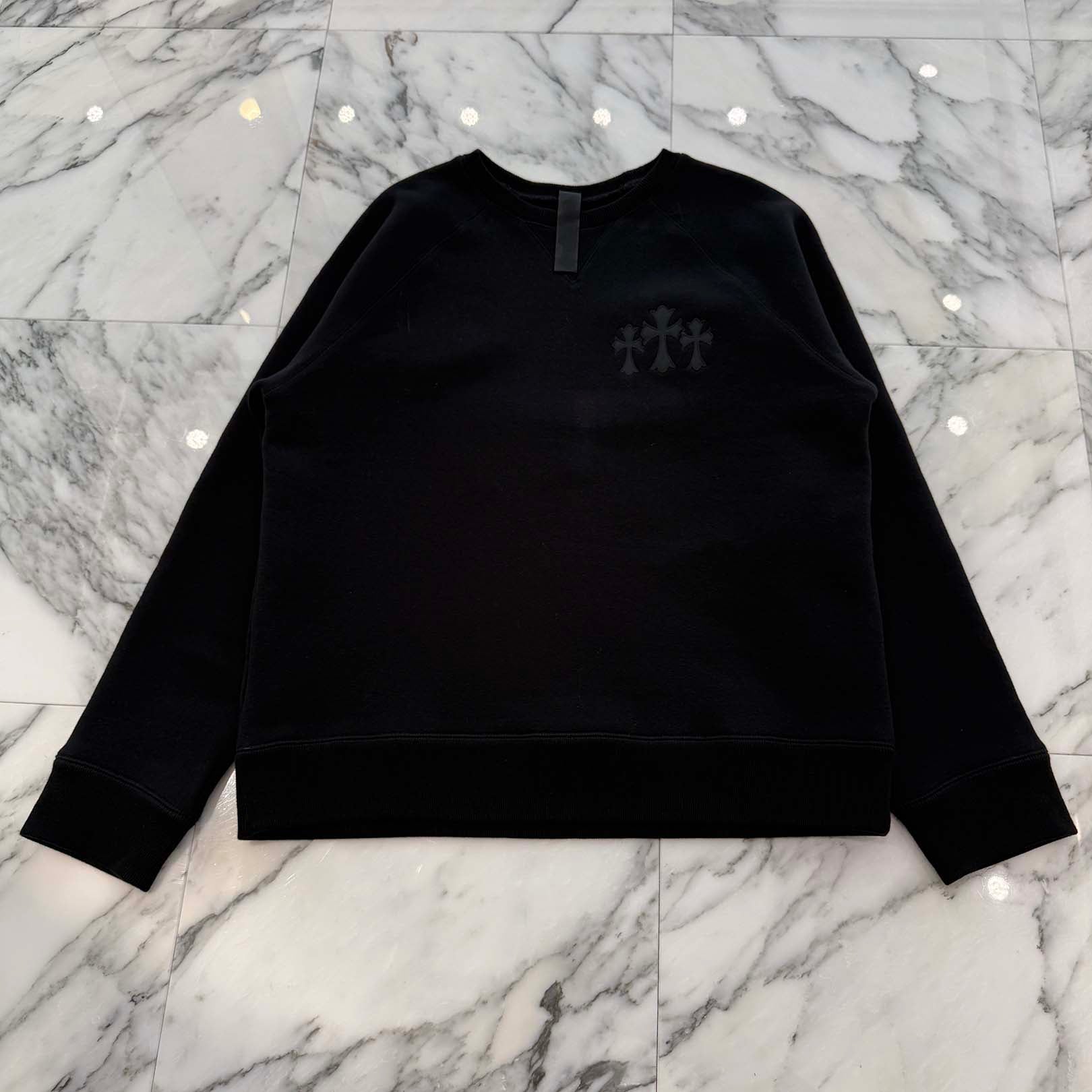 CHROME HEARTS 2025SS Y NOT Cemetery Cross Applique Embroidery Sweatshirt Size L クロムハーツ ワイノット セメタリークロス アップリケ刺繡 スウェットシャツ サイズL