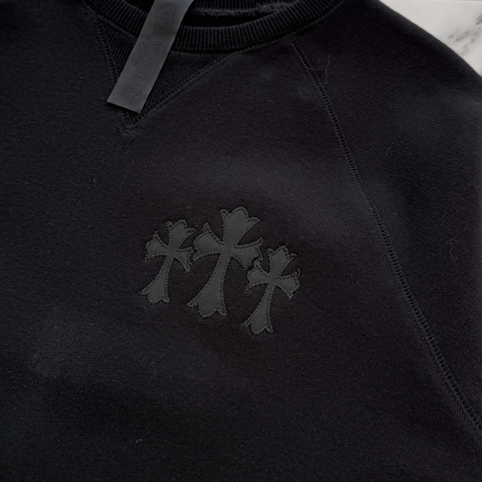 CHROME HEARTS 2025SS Y NOT Cemetery Cross Applique Embroidery Sweatshirt Size L クロムハーツ ワイノット セメタリークロス アップリケ刺繡 スウェットシャツ サイズL