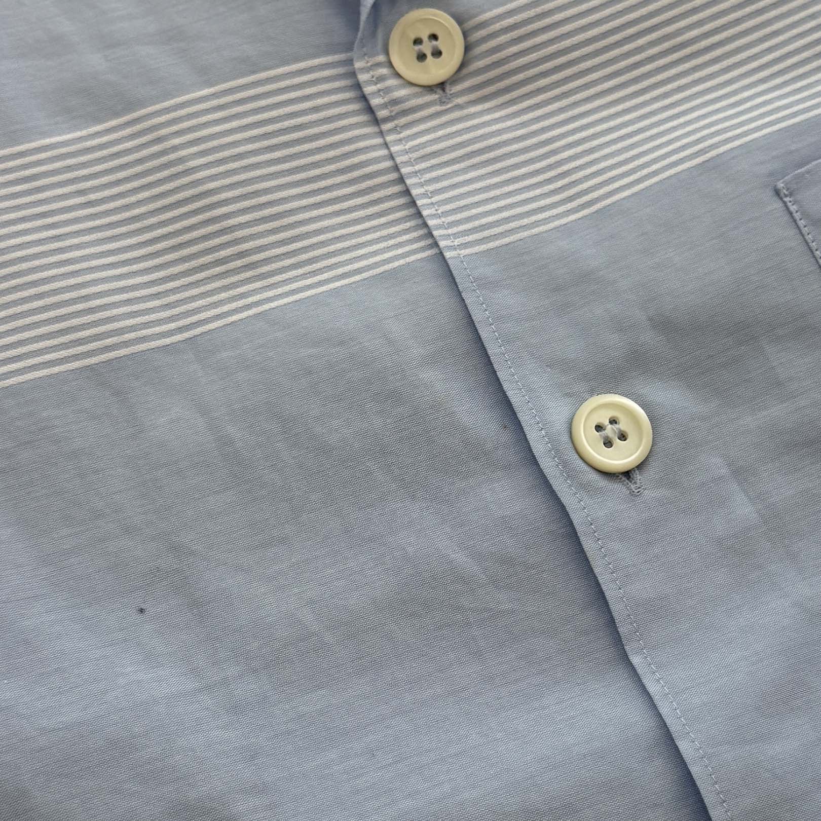 PRADA 2024SS Border Line Short Sleeve Shirt UCS510 S000 15KE Size S プラダ ボーダーライン ショートスリーブシャツ サイズS
