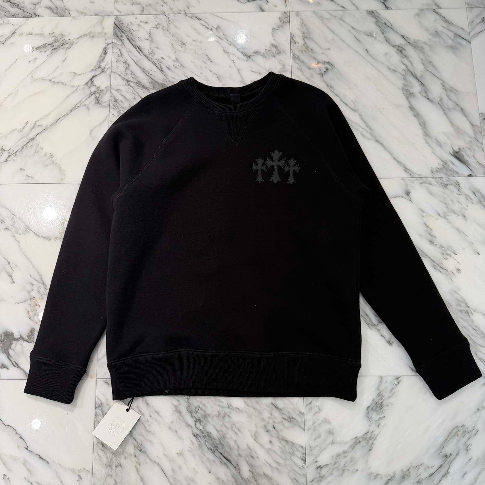 CHROME HEARTS 2025SS Y NOT Cemetery Cross Applique Embroidery Sweatshirt Size M クロムハーツ ワイノット セメタリークロス アップリケ刺繡 スウェットシャツ サイズM