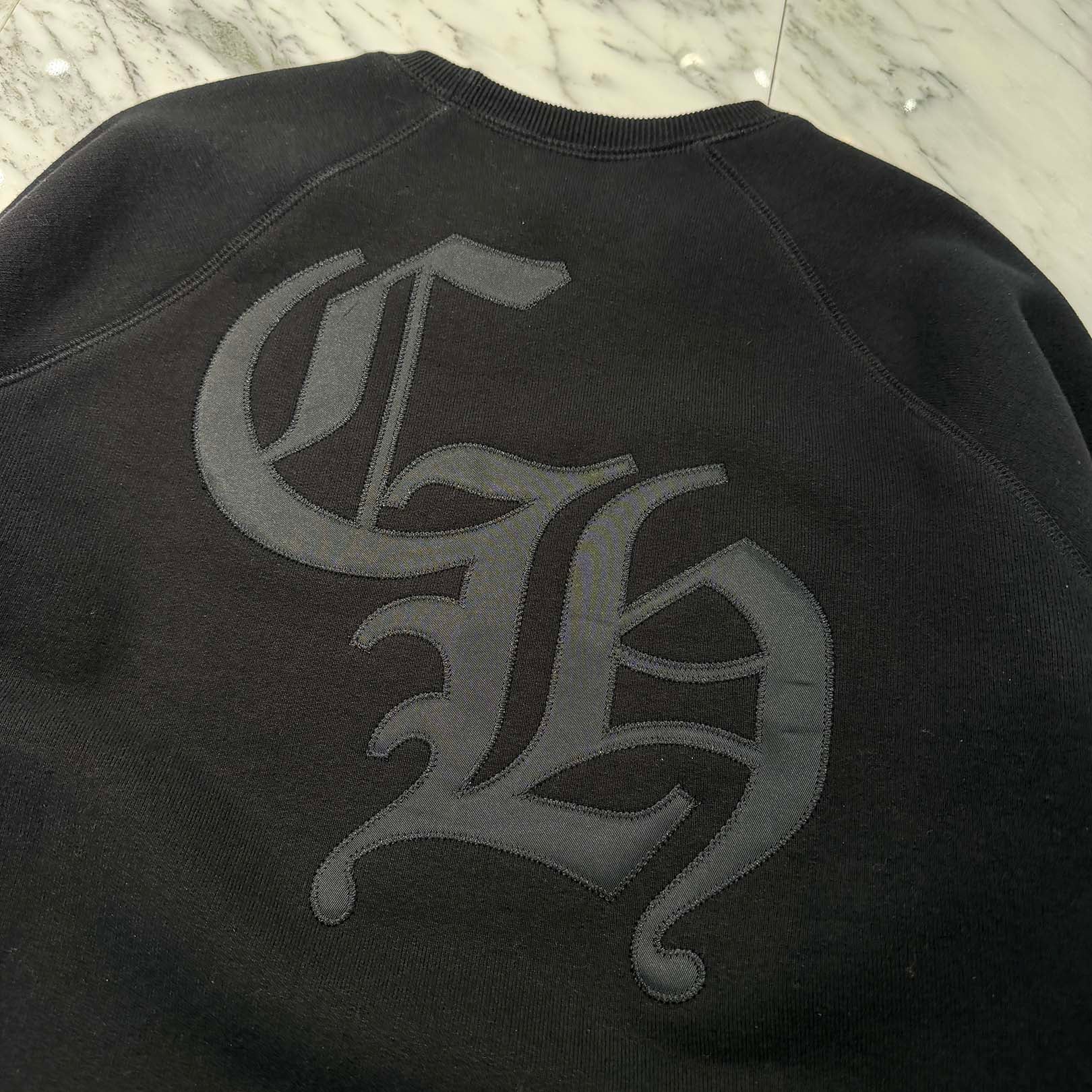 CHROME HEARTS 2025SS Y NOT Cemetery Cross Applique Embroidery Sweatshirt Size M クロムハーツ ワイノット セメタリークロス アップリケ刺繡 スウェットシャツ サイズM