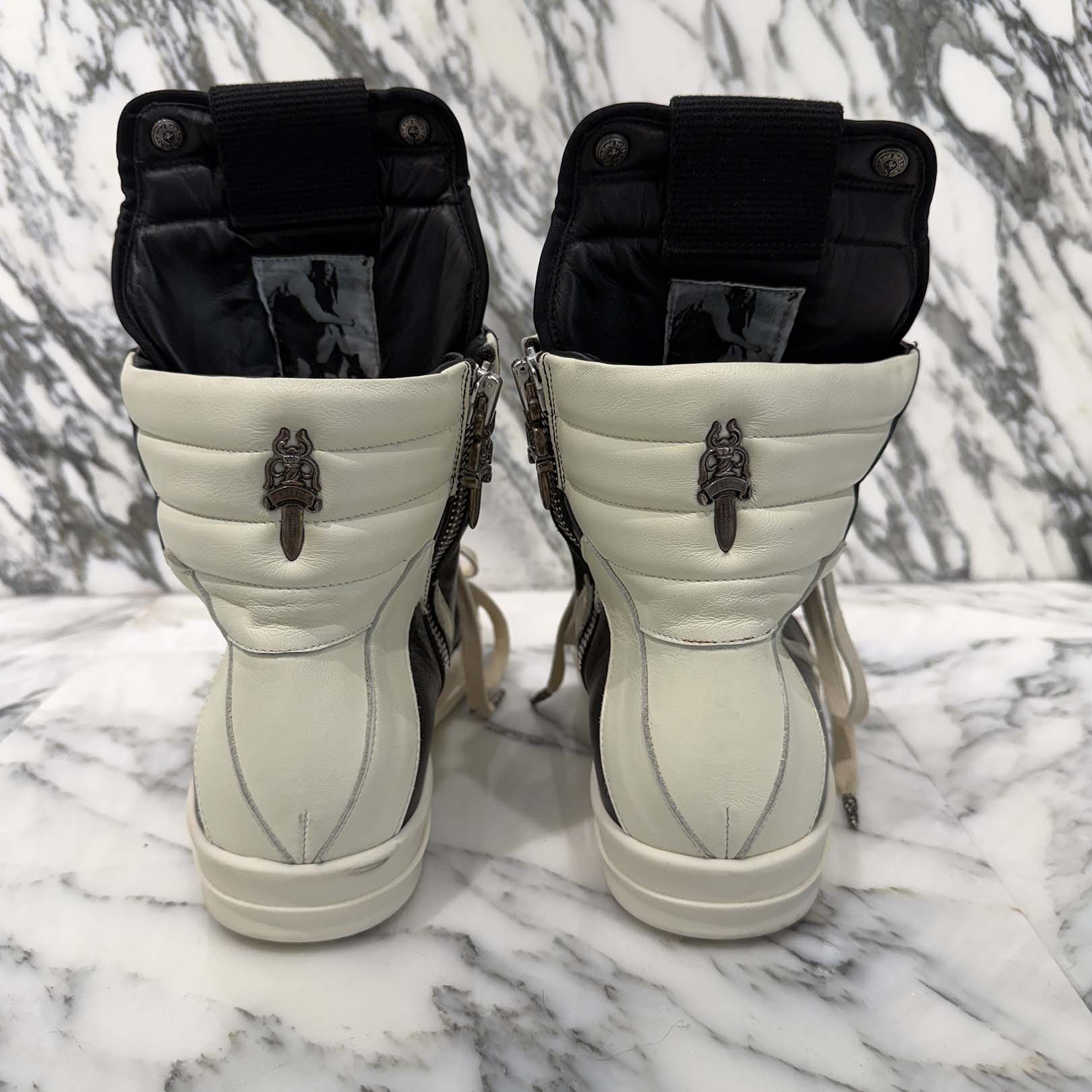 CHROME HEARTS × Rick Owens Geobasket Leather Sneakers Size 41 1/2 クロムハーツ×リックオーエンス ジオバスケット レザースニーカー サイズ41 1/2