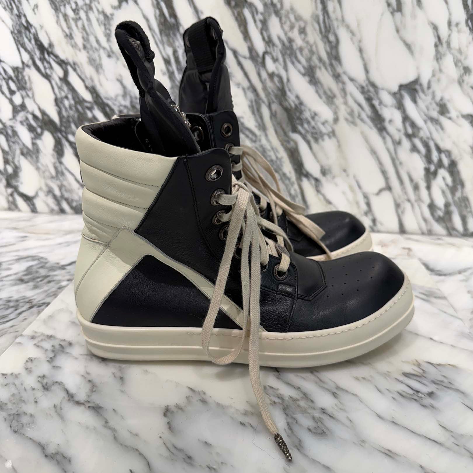 CHROME HEARTS × Rick Owens Geobasket Leather Sneakers Size 41 1/2 クロムハーツ×リックオーエンス ジオバスケット レザースニーカー サイズ41 1/2