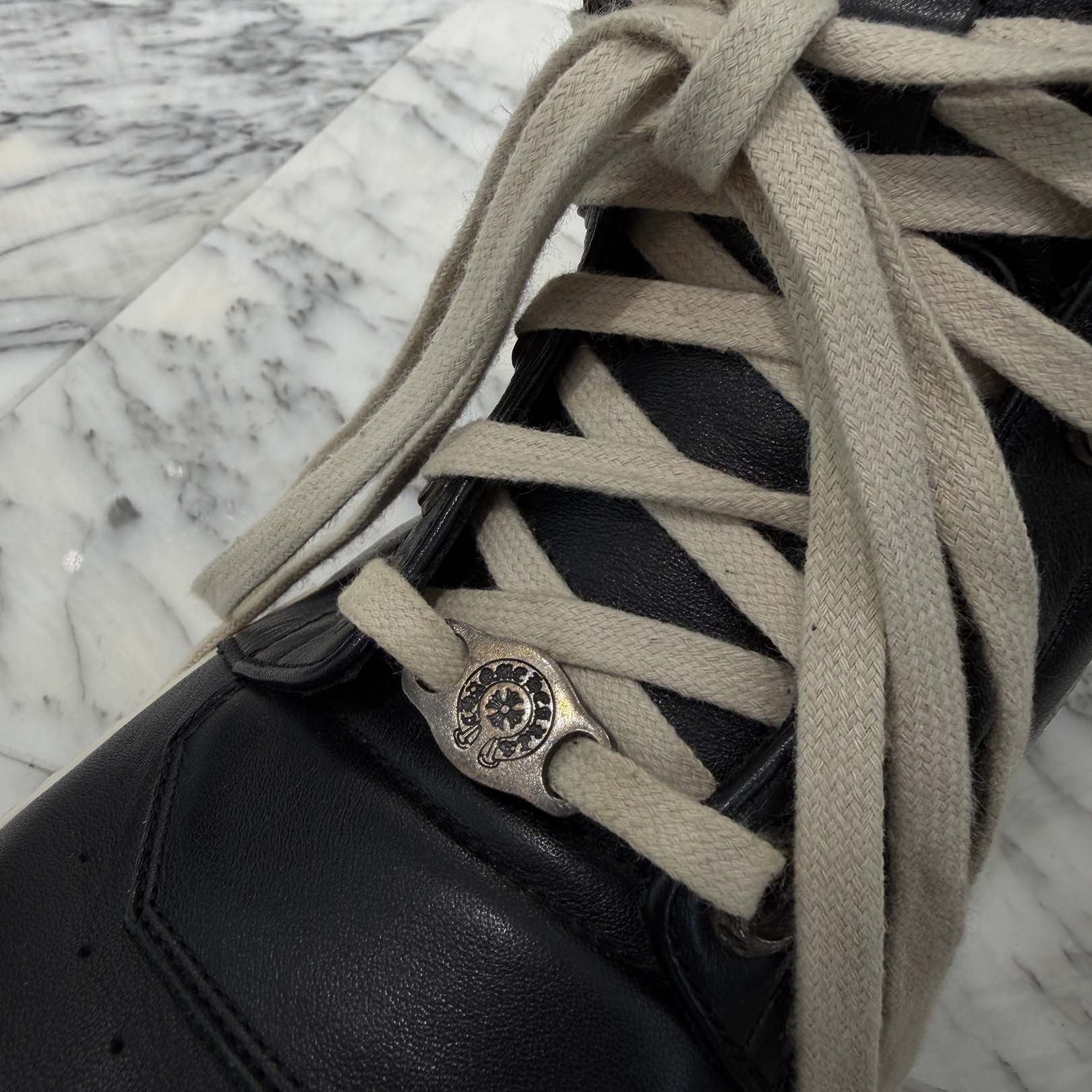 CHROME HEARTS × Rick Owens Geobasket Leather Sneakers Size 41 1/2 クロムハーツ×リックオーエンス ジオバスケット レザースニーカー サイズ41 1/2