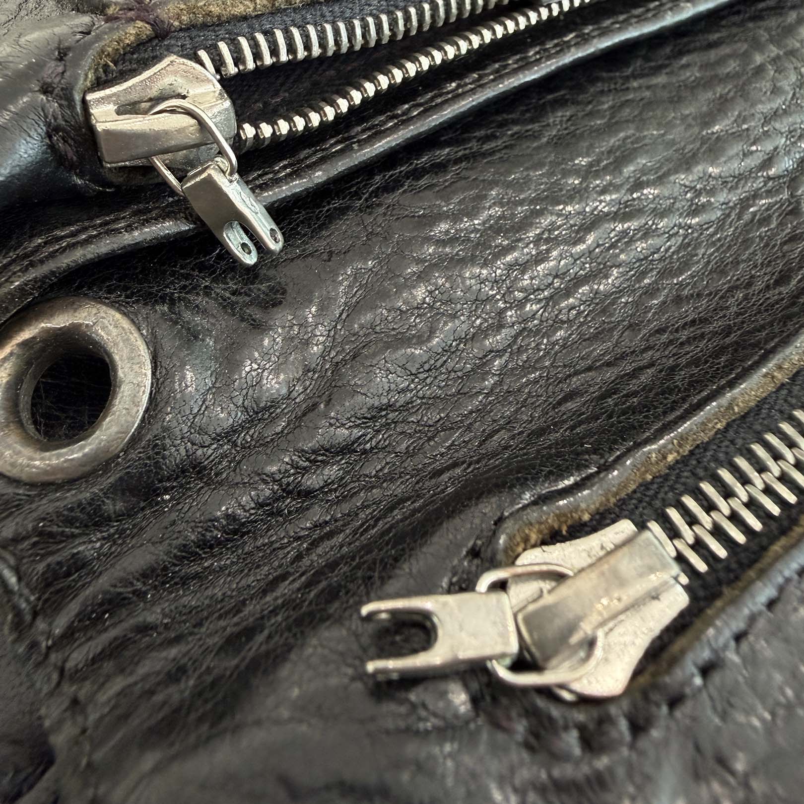 CHROME HEARTS 2 Zip Cross Ball Button Leather Wallet クロムハーツ 2ジップ クロスボールボタン レザーウォレット