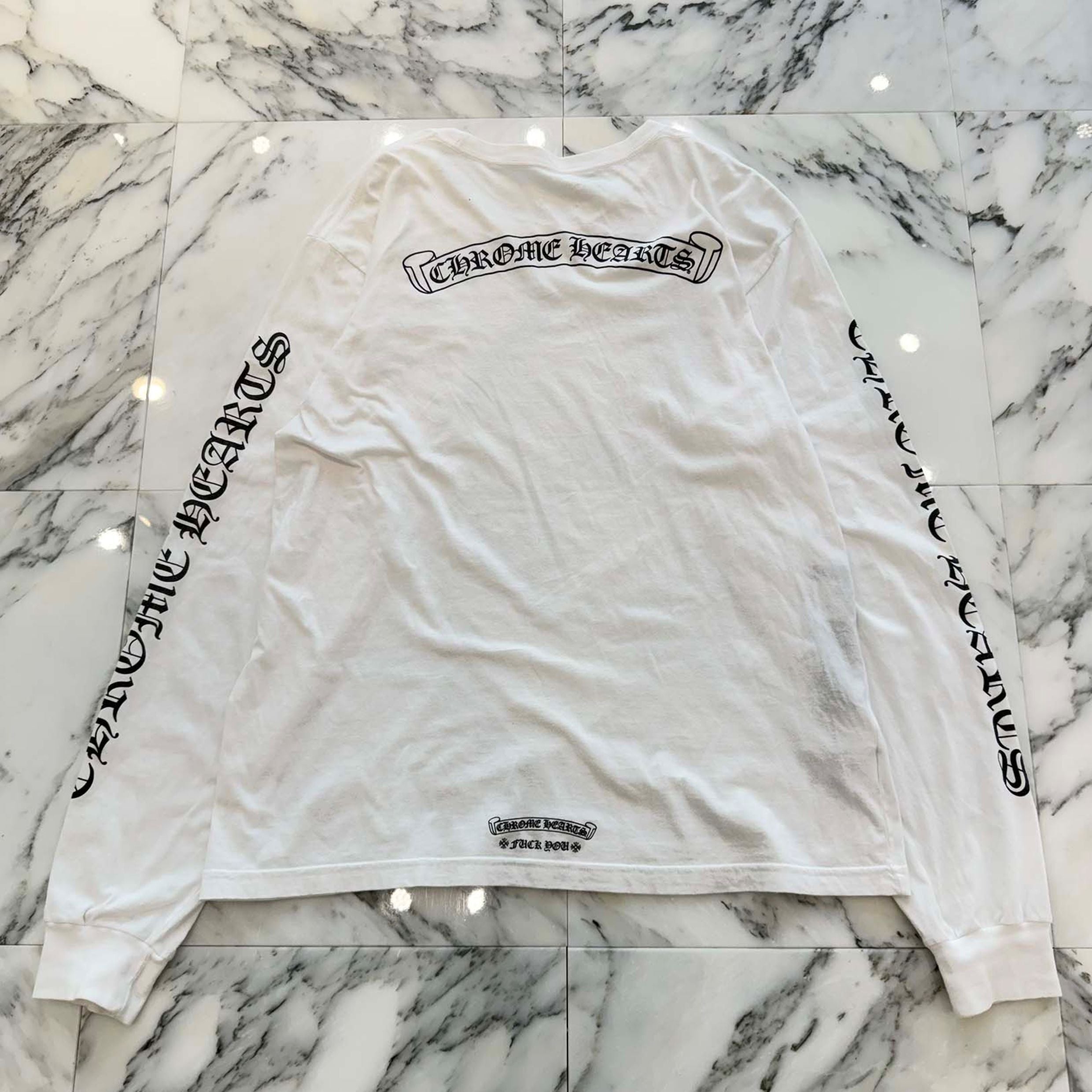CHROME HEARTS Back Scroll Label Logo Long Sleeve Tee Size XL クロムハーツ バックスクロールラベルロゴ ロングスリーブTシャツ サイズXL