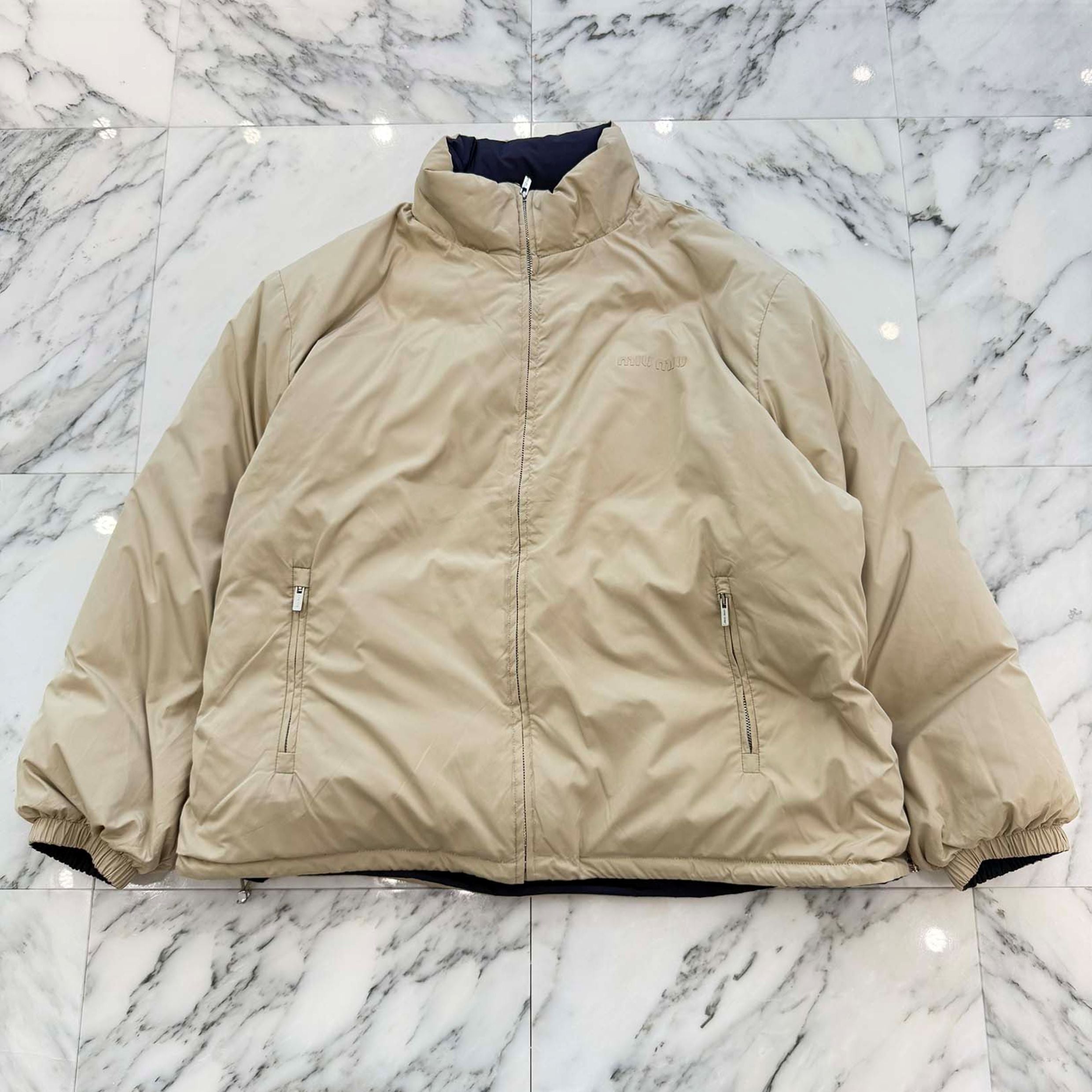 MIU MIU 2025AW Reversible Technical Pongee Down Jacket ML1320_17OP_F0OQU_S_OOO Size 40 ミュウミュウ リバーシブル テクニカルポンジー ダウンジャケット サイズ40