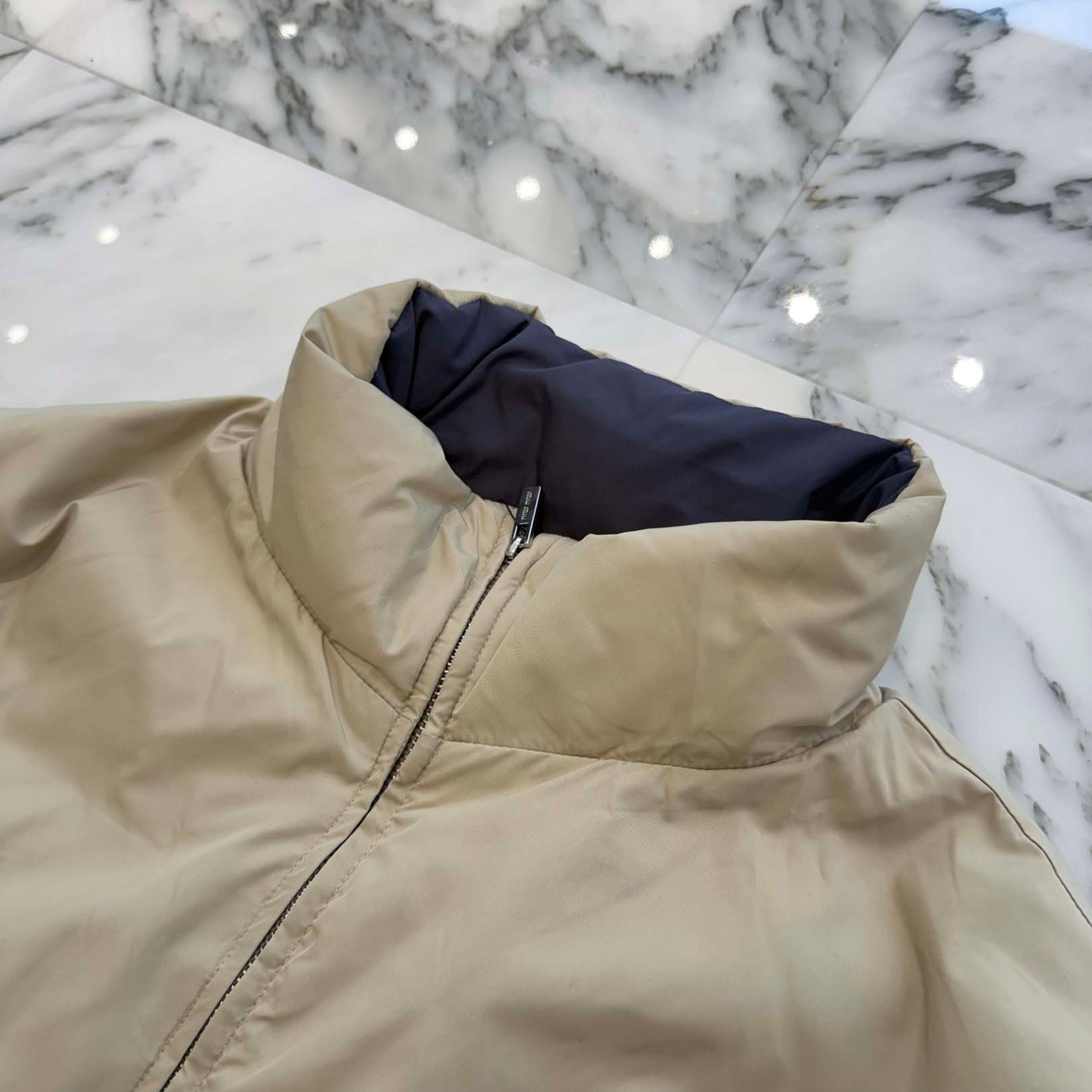MIU MIU 2025AW Reversible Technical Pongee Down Jacket ML1320_17OP_F0OQU_S_OOO Size 40 ミュウミュウ リバーシブル テクニカルポンジー ダウンジャケット サイズ40