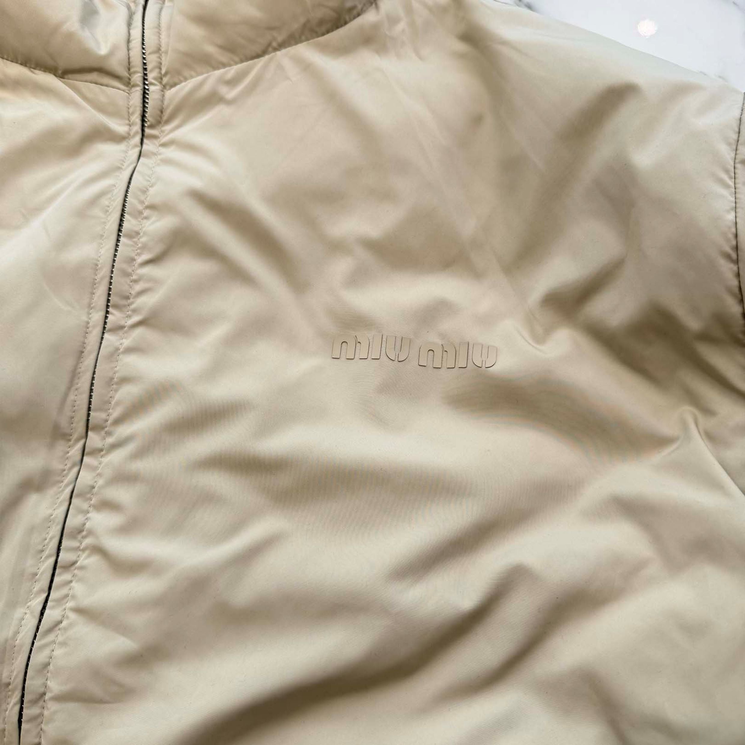 MIU MIU 2025AW Reversible Technical Pongee Down Jacket ML1320_17OP_F0OQU_S_OOO Size 40 ミュウミュウ リバーシブル テクニカルポンジー ダウンジャケット サイズ40