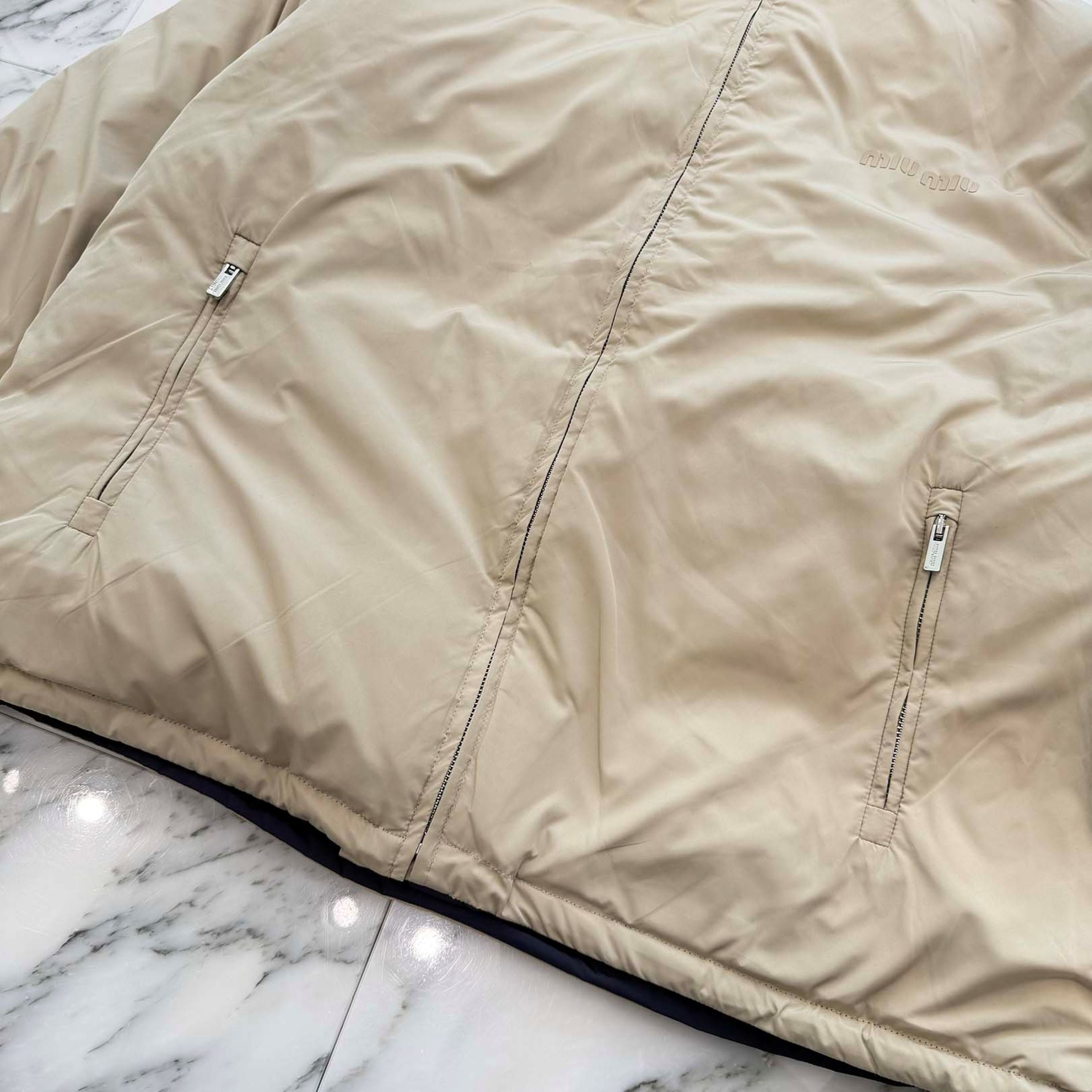MIU MIU 2025AW Reversible Technical Pongee Down Jacket ML1320_17OP_F0OQU_S_OOO Size 40 ミュウミュウ リバーシブル テクニカルポンジー ダウンジャケット サイズ40
