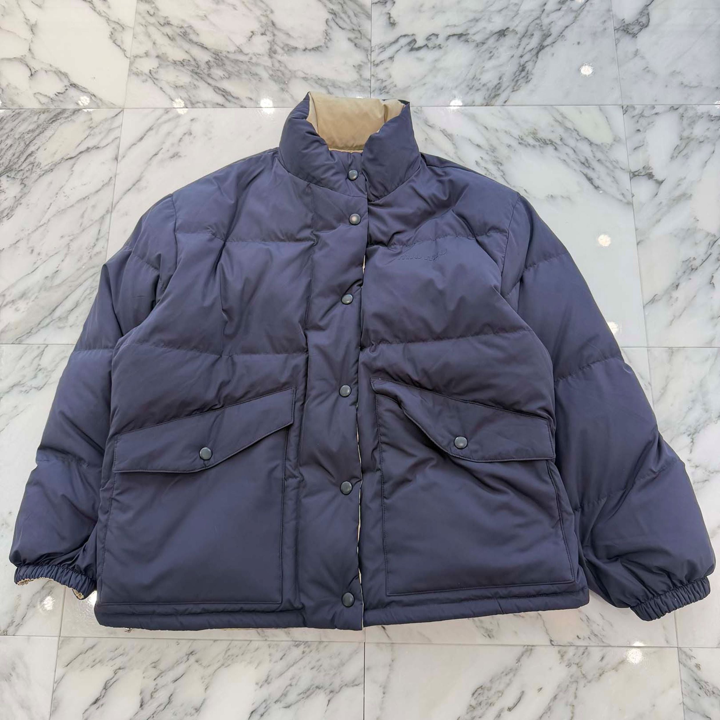 MIU MIU 2025AW Reversible Technical Pongee Down Jacket ML1320_17OP_F0OQU_S_OOO Size 40 ミュウミュウ リバーシブル テクニカルポンジー ダウンジャケット サイズ40