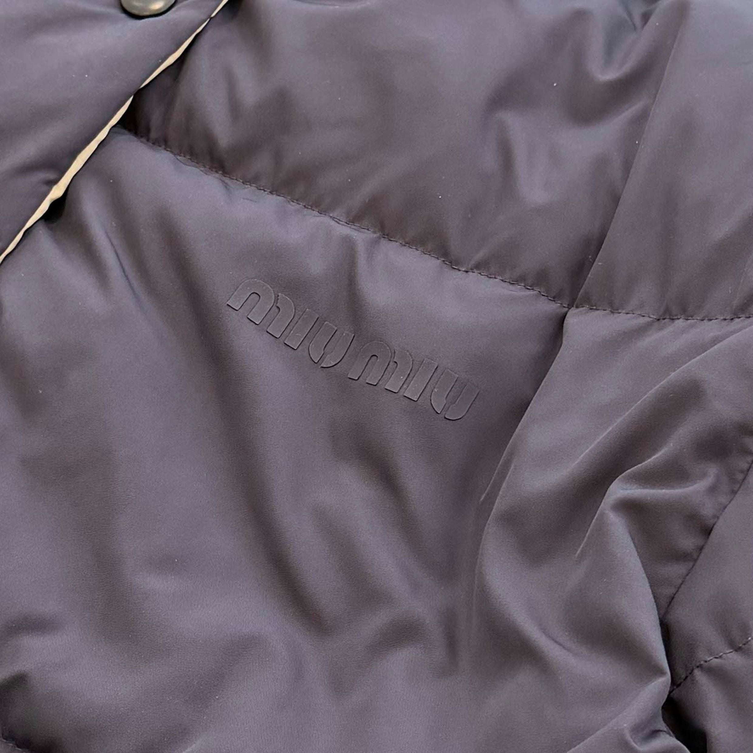 MIU MIU 2025AW Reversible Technical Pongee Down Jacket ML1320_17OP_F0OQU_S_OOO Size 40 ミュウミュウ リバーシブル テクニカルポンジー ダウンジャケット サイズ40