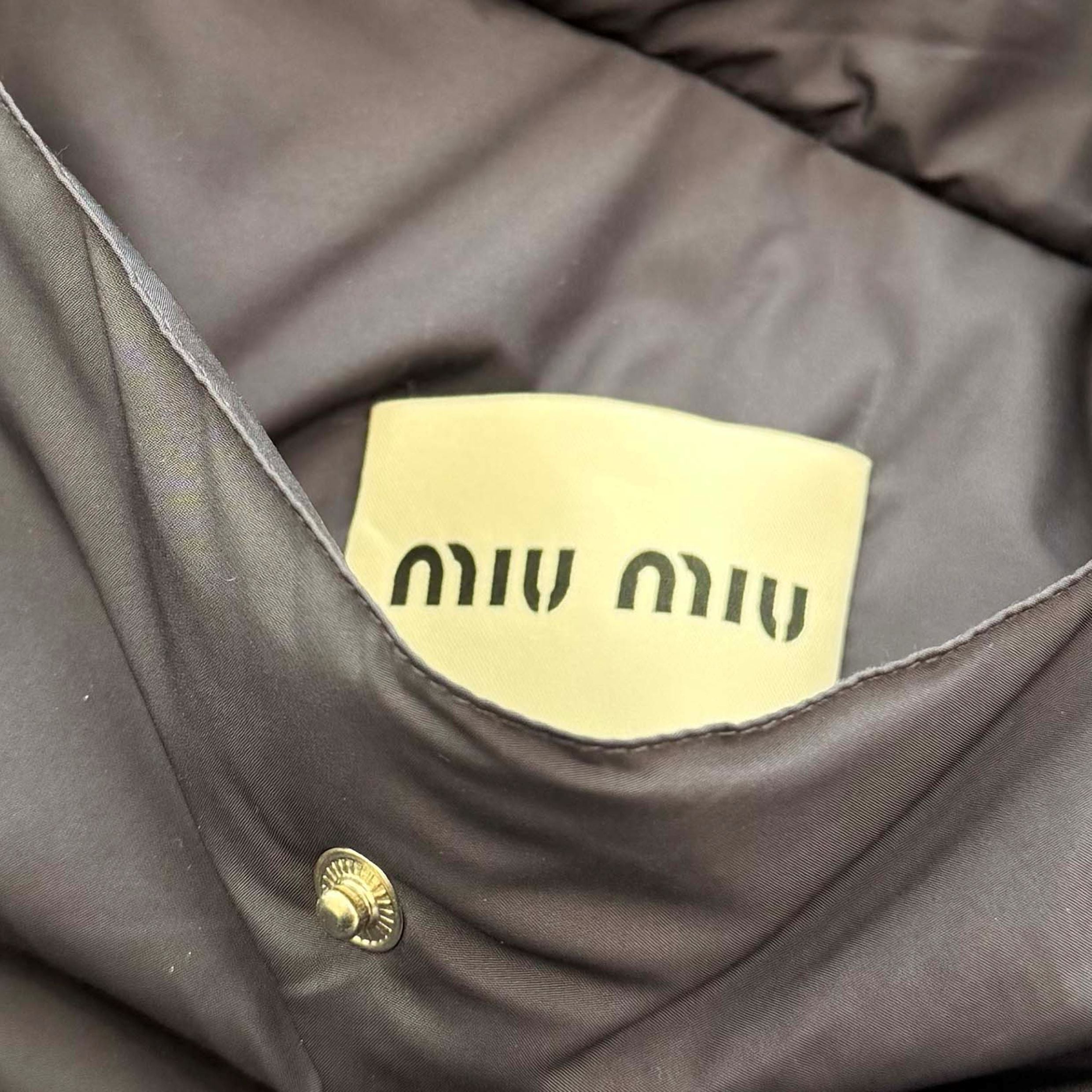 MIU MIU 2025AW Reversible Technical Pongee Down Jacket ML1320_17OP_F0OQU_S_OOO Size 40 ミュウミュウ リバーシブル テクニカルポンジー ダウンジャケット サイズ40