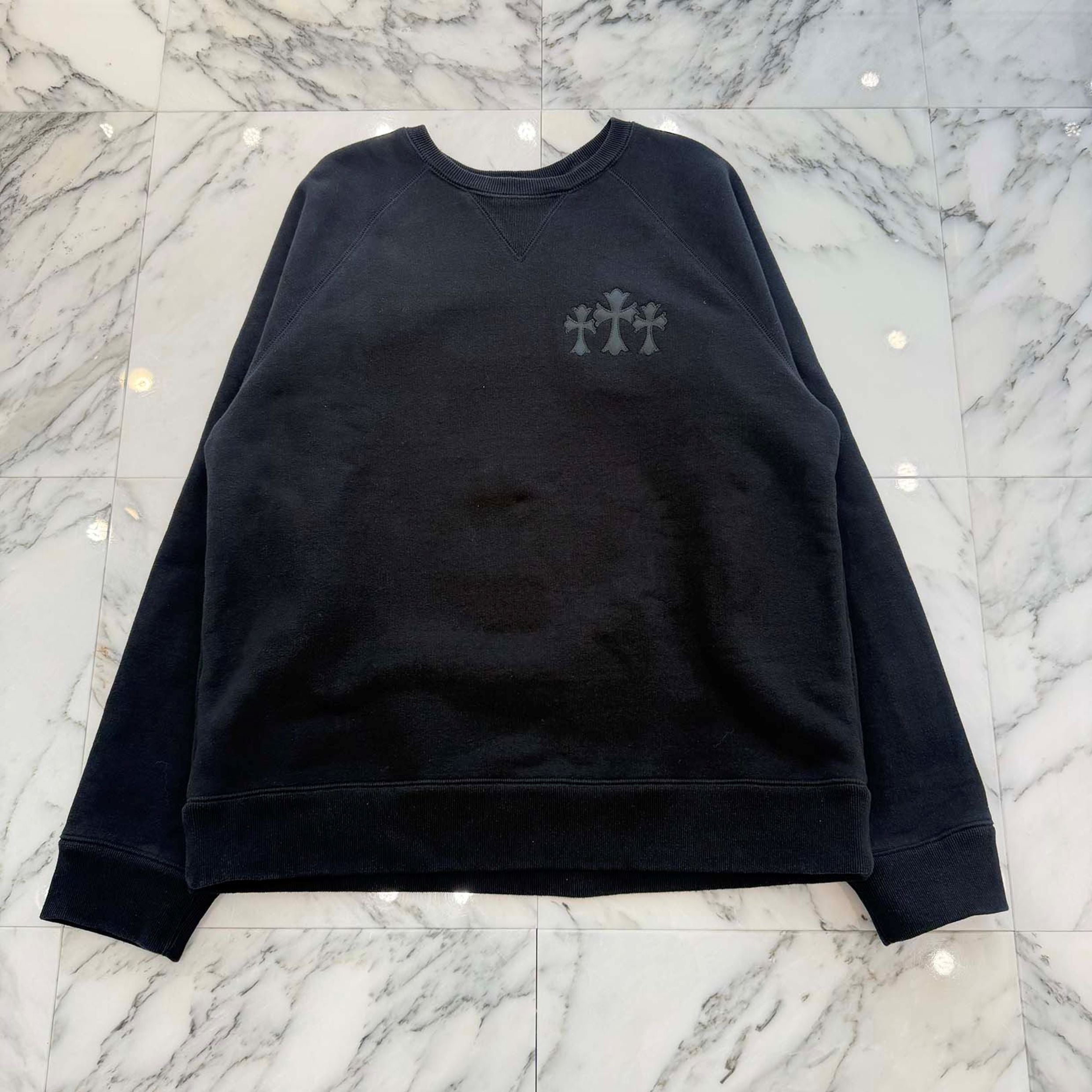 CHROME HEARTS 2025SS Y NOT Cemetery Cross Applique Embroidery Sweatshirt Size XL クロムハーツ ワイノット セメタリークロス アップリケ刺繡 スウェットシャツ サイズXL