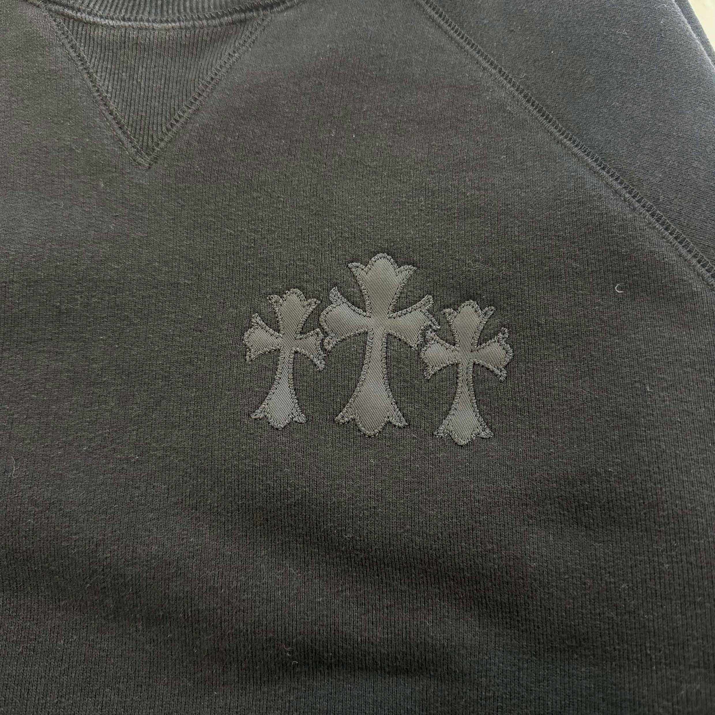 CHROME HEARTS 2025SS Y NOT Cemetery Cross Applique Embroidery Sweatshirt Size XL クロムハーツ ワイノット セメタリークロス アップリケ刺繡 スウェットシャツ サイズXL