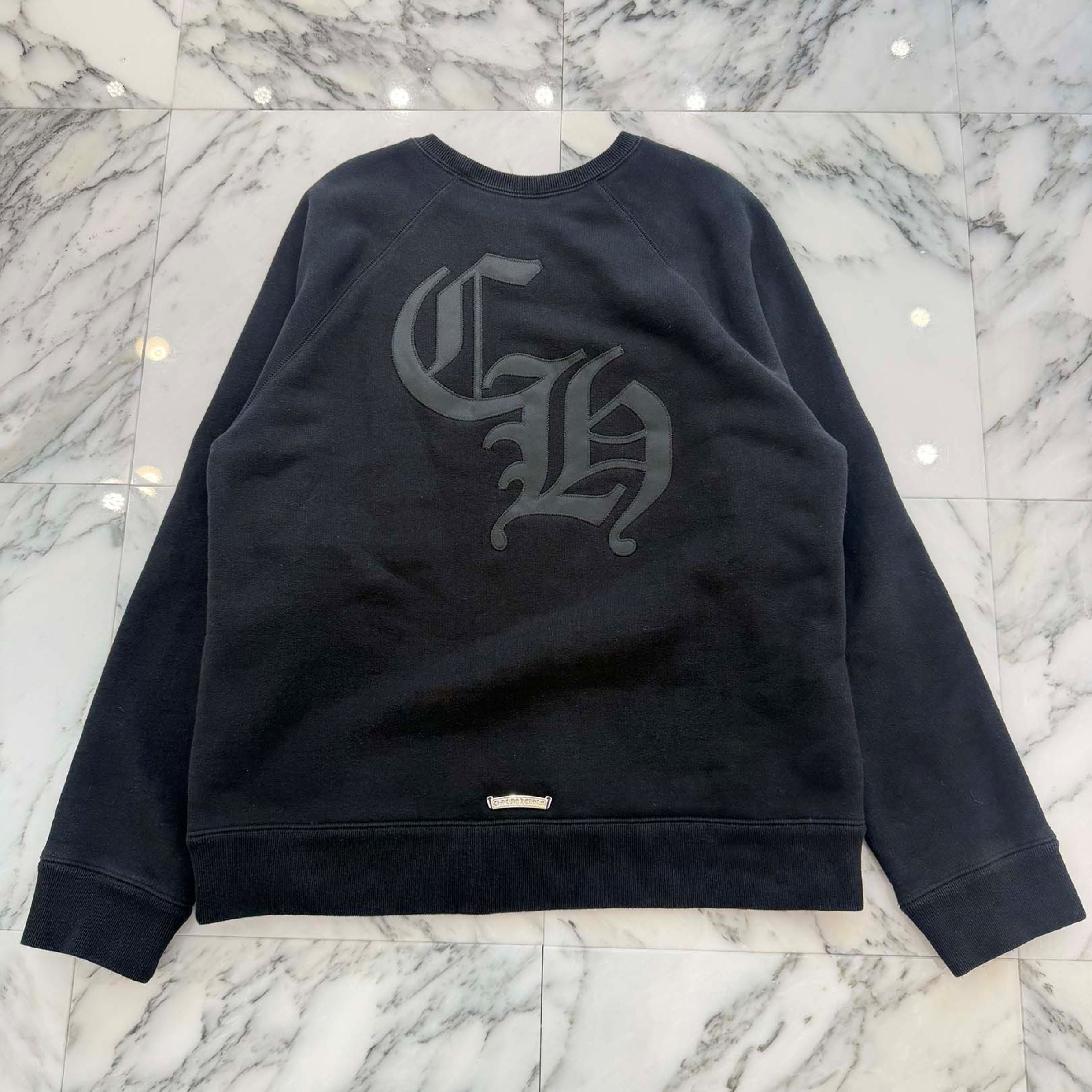 CHROME HEARTS 2025SS Y NOT Cemetery Cross Applique Embroidery Sweatshirt Size XL クロムハーツ ワイノット セメタリークロス アップリケ刺繡 スウェットシャツ サイズXL
