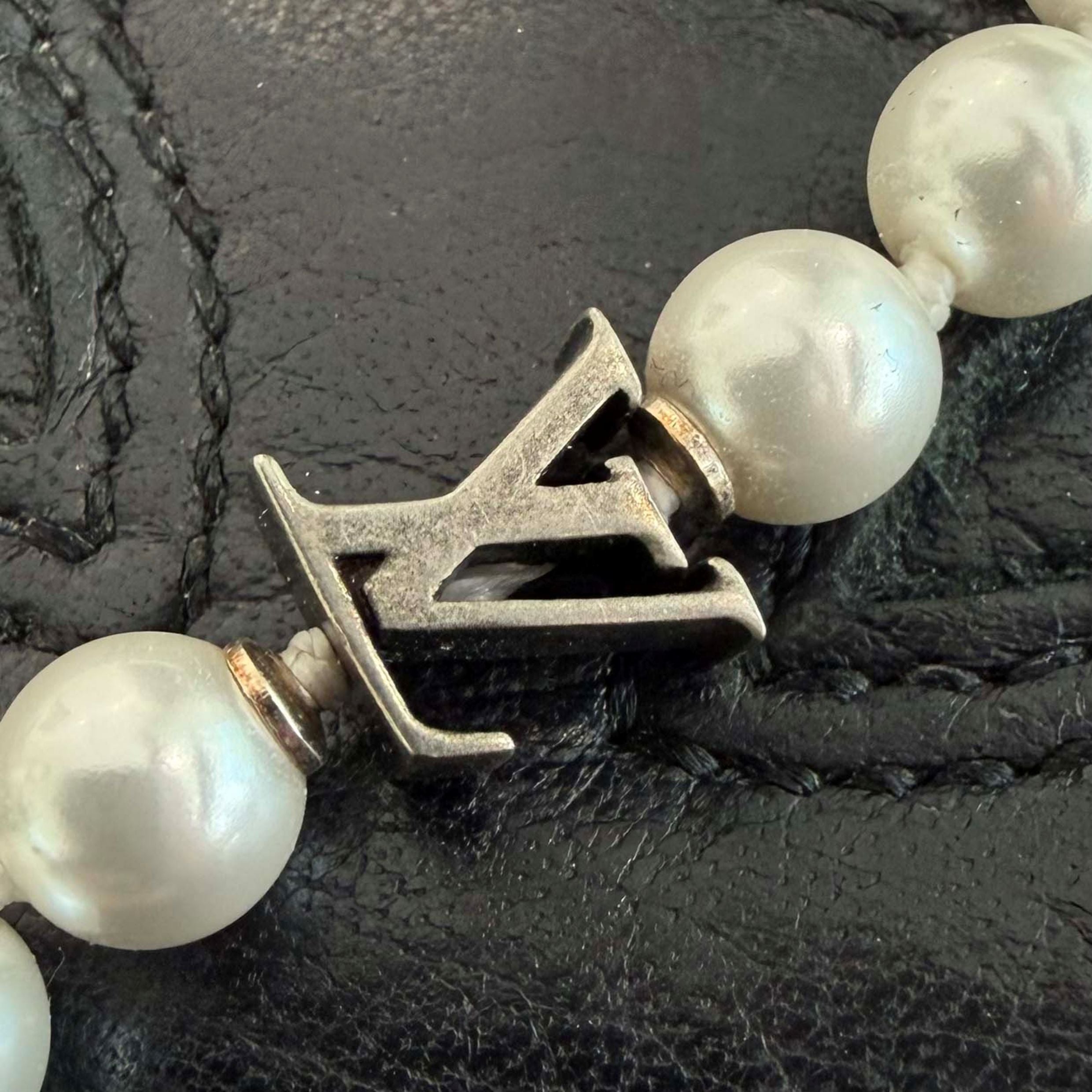 LOUIS VUITTON 2024AW Monogram Slim Pearl Necklace M02235 ルイヴィトン モノグラム スリム パールネックレス
