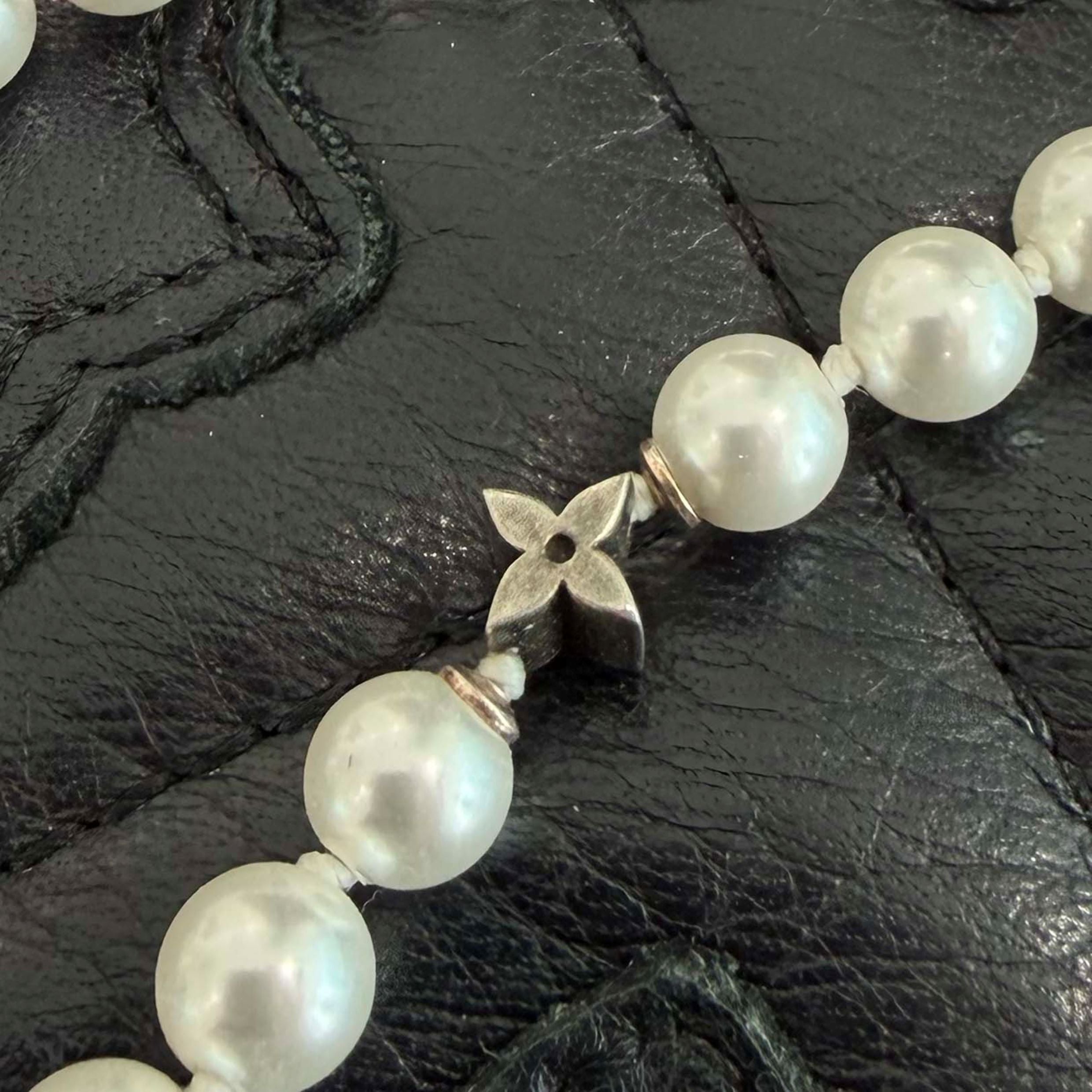 LOUIS VUITTON 2024AW Monogram Slim Pearl Necklace M02235 ルイヴィトン モノグラム スリム パールネックレス