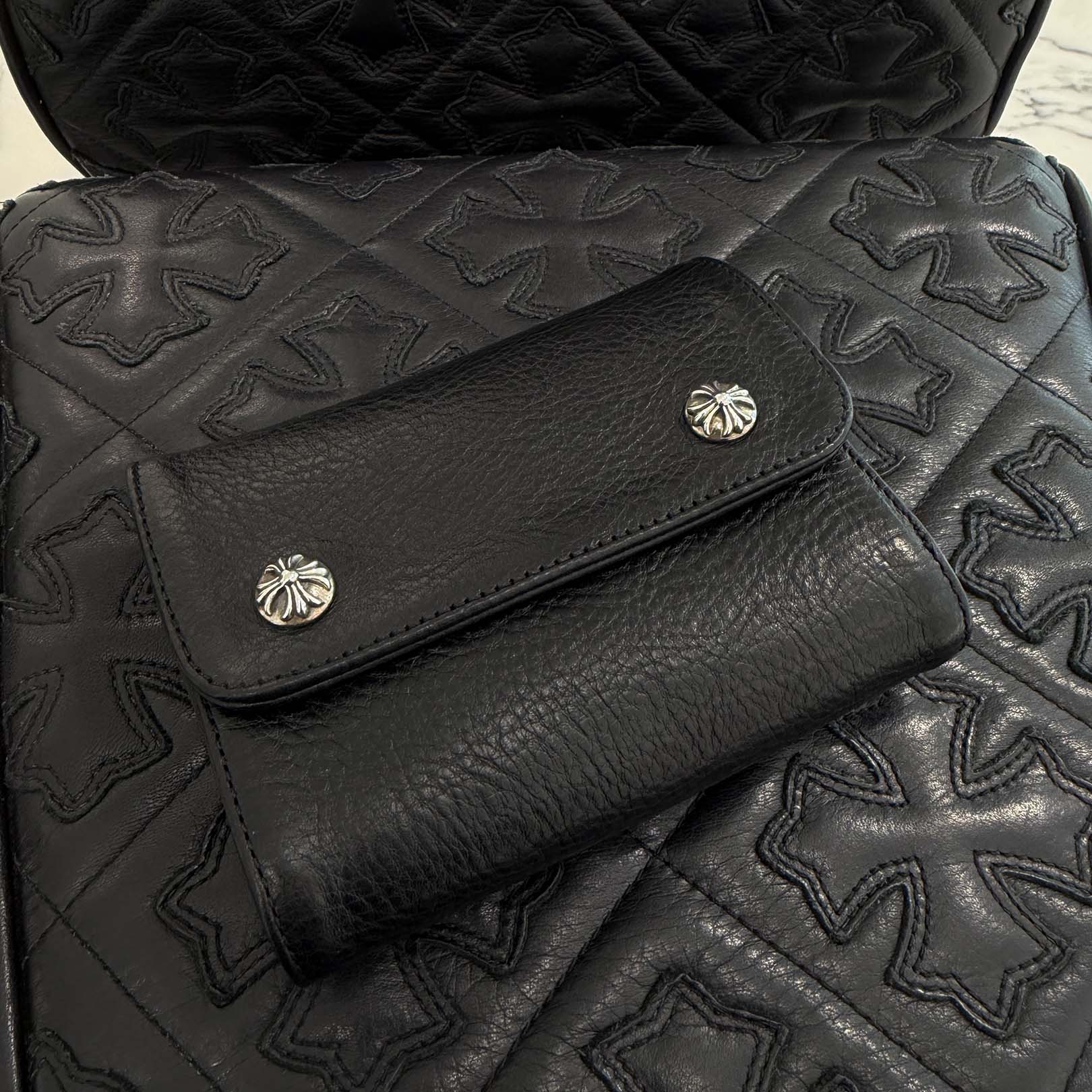 CHROME HEARTS Wave Mini Cross Ball Wallet クロムハーツ ウェーブ ミニ クロスボール ウォレット