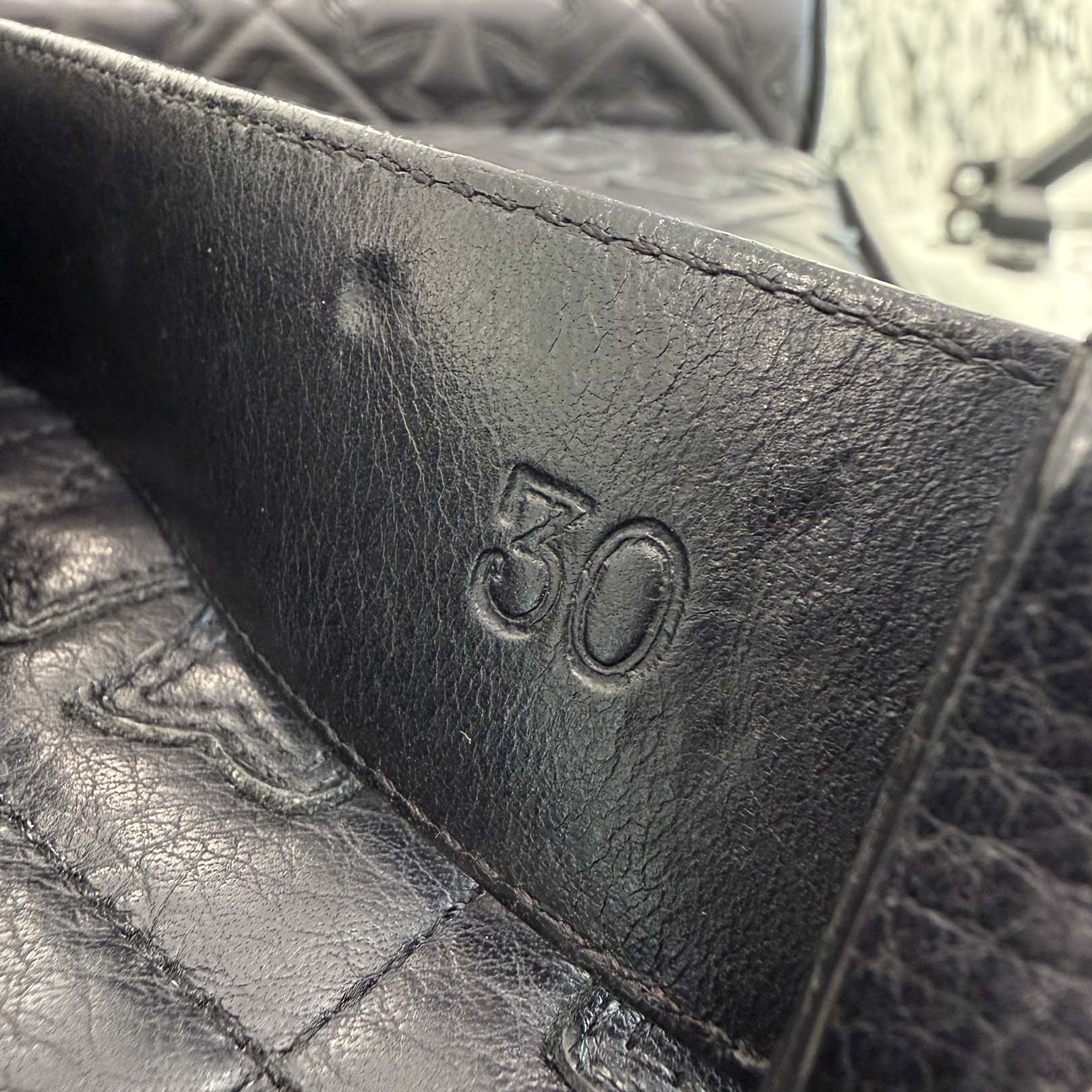 CHROME HEARTS 1.5 STRAP Horseshoe Rivet Leather Belt Size 30 クロムハーツ 1.5ストラップ ホースシューリベット レザーベルト サイズ30