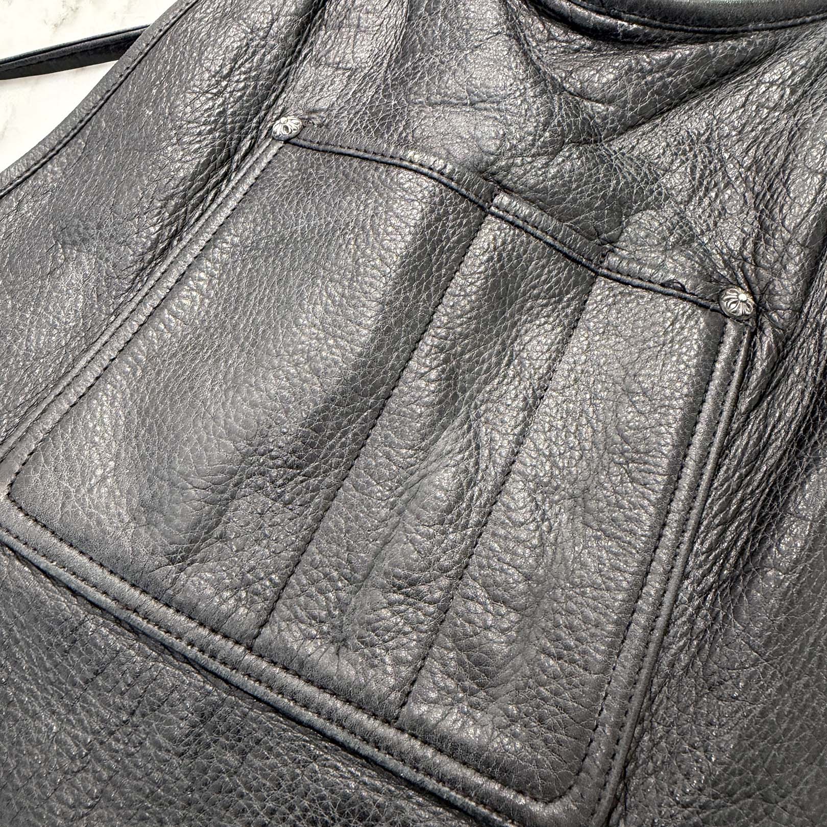 CHROME HEARTS Leather Work Apron クロムハーツ レザー ワーク エプロン