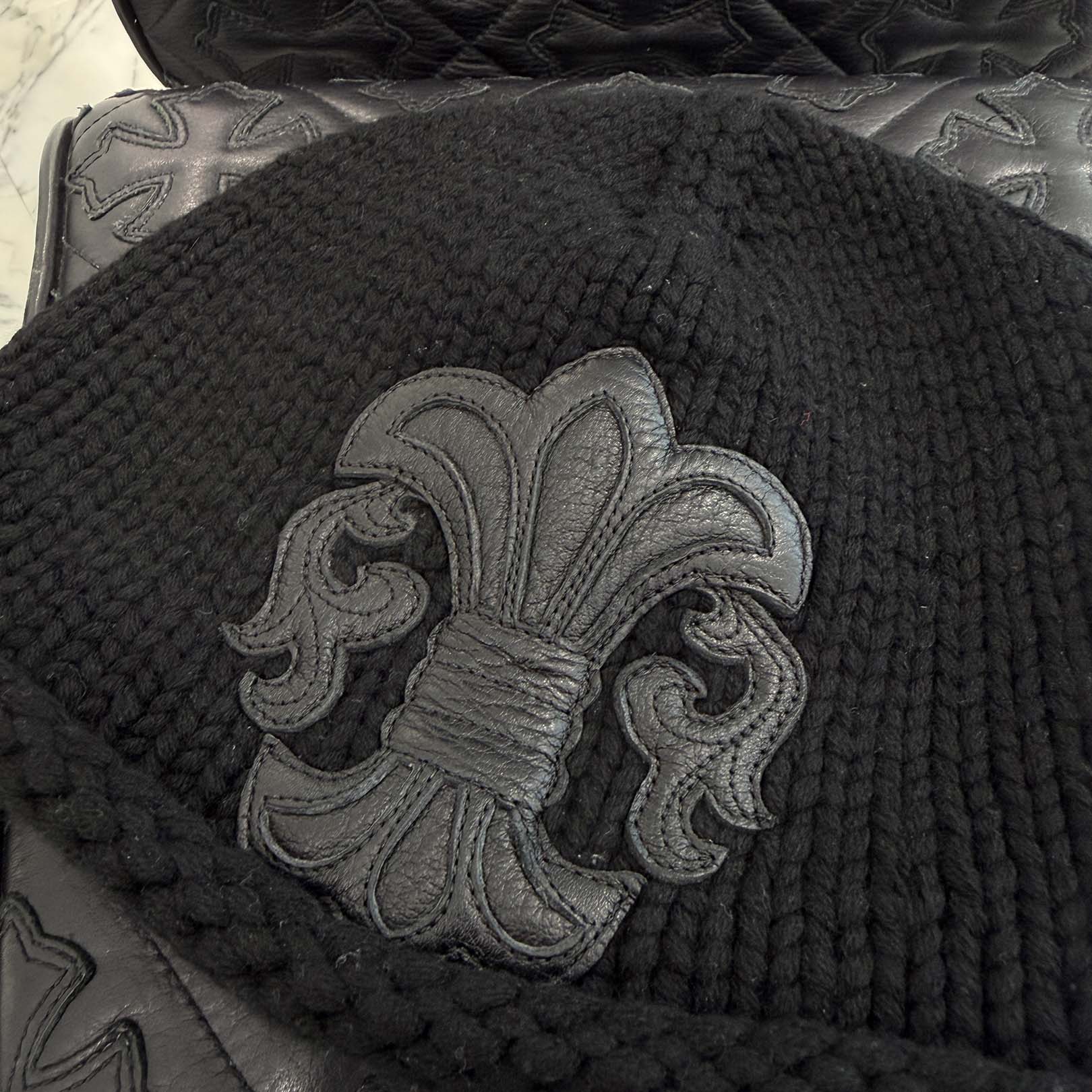 CHROME HEARTS Cashmere BS Flare Cross Patch Beanie Size ONE SIZE（26cm）クロムハーツ カシミヤ BSフレア クロスパッチ ビーニーサイズ ONE SIZE（26cm）