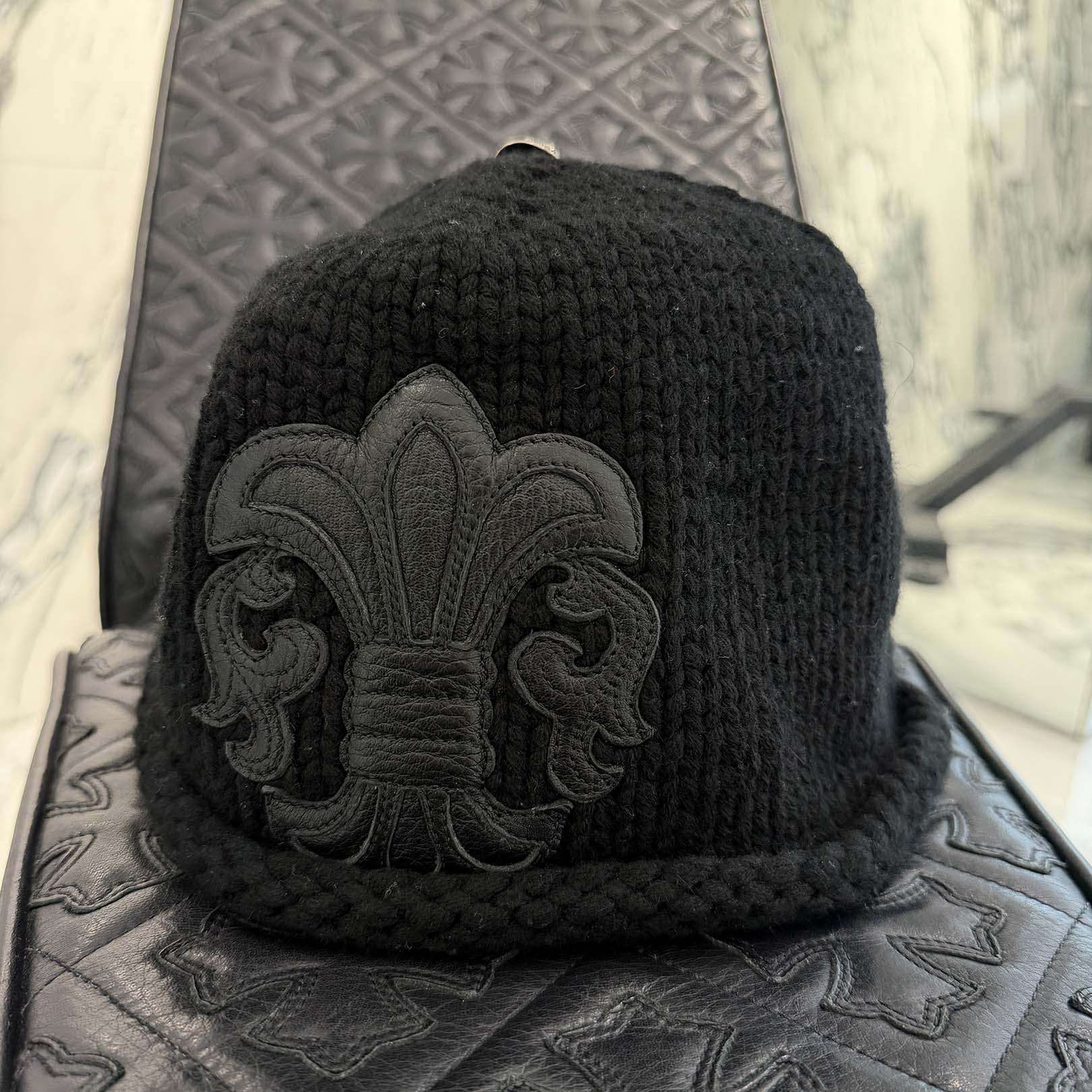 CHROME HEARTS Cashmere BS Flare Cross Patch Beanie Size ONE SIZE（26cm）クロムハーツ カシミヤ BSフレア クロスパッチ ビーニーサイズ ONE SIZE（26cm）