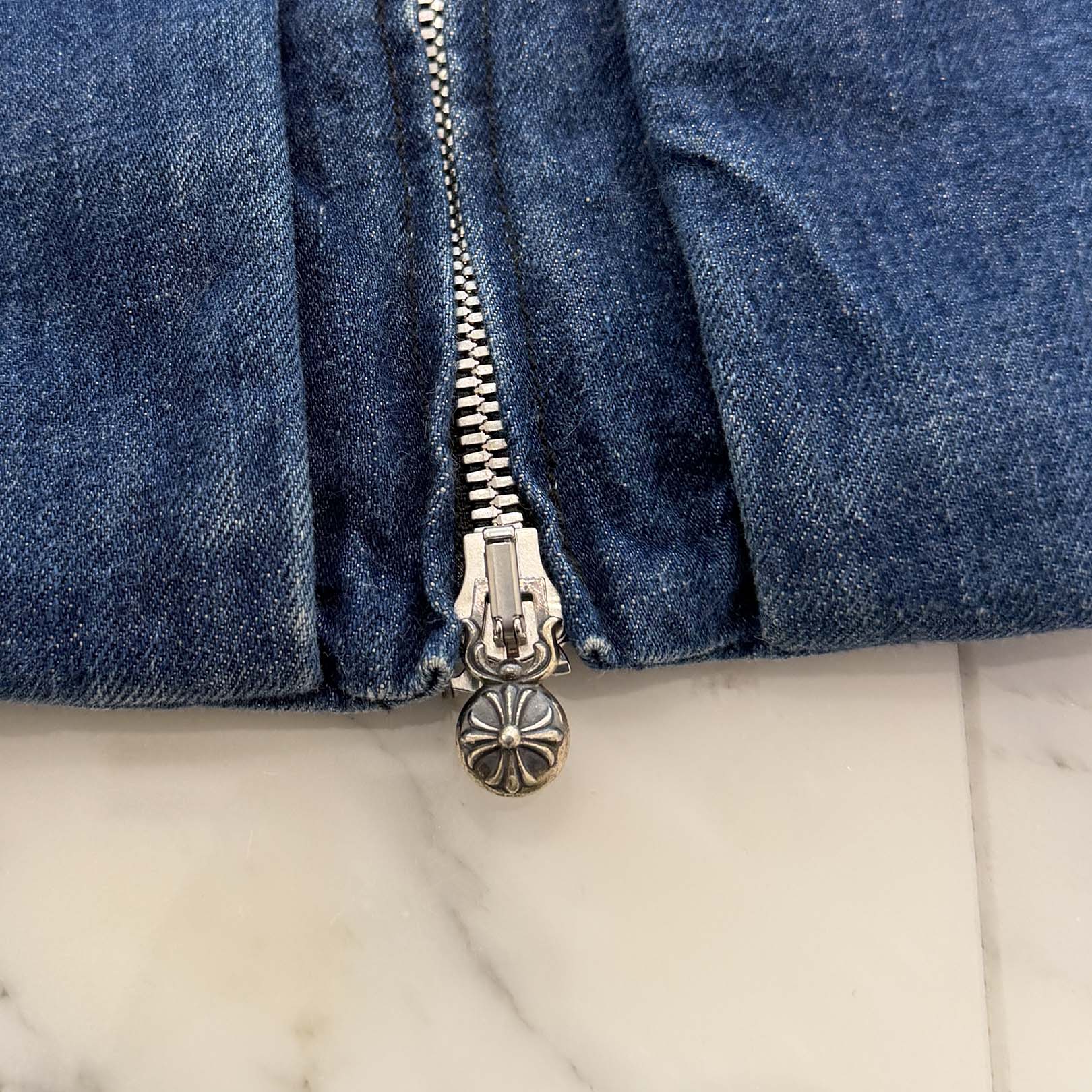 CHROME HEARTS Street Meat Dagger Zip Denim Jacket Size M クロムハーツ ストリートミート ダガージップ デニムジャケット サイズM
