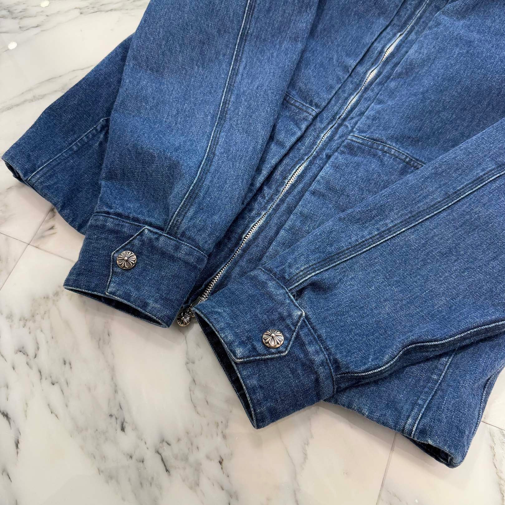 CHROME HEARTS Street Meat Dagger Zip Denim Jacket Size M クロムハーツ ストリートミート ダガージップ デニムジャケット サイズM