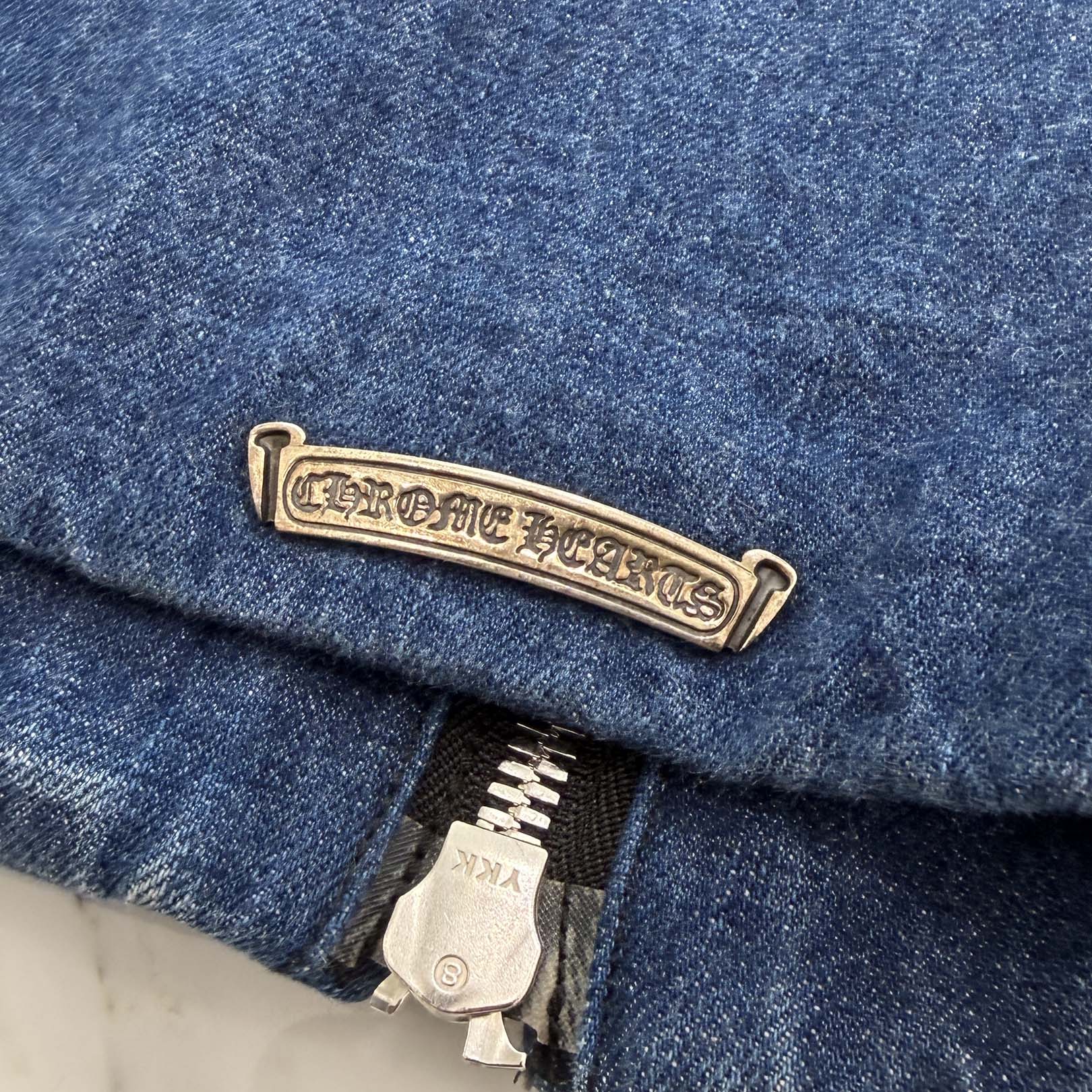 CHROME HEARTS Street Meat Dagger Zip Denim Jacket Size M クロムハーツ ストリートミート ダガージップ デニムジャケット サイズM